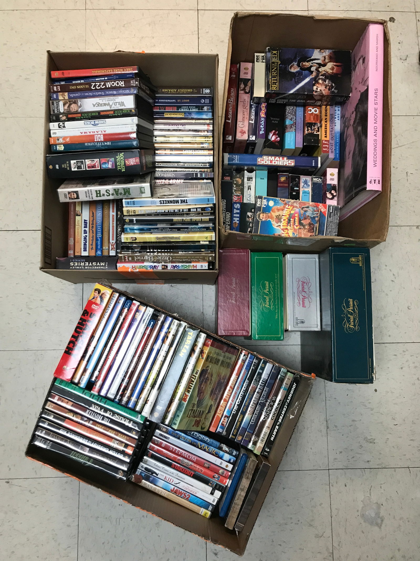 3 BOXES OF DVDS IN ORIGINAL CASES (1 of 1)
