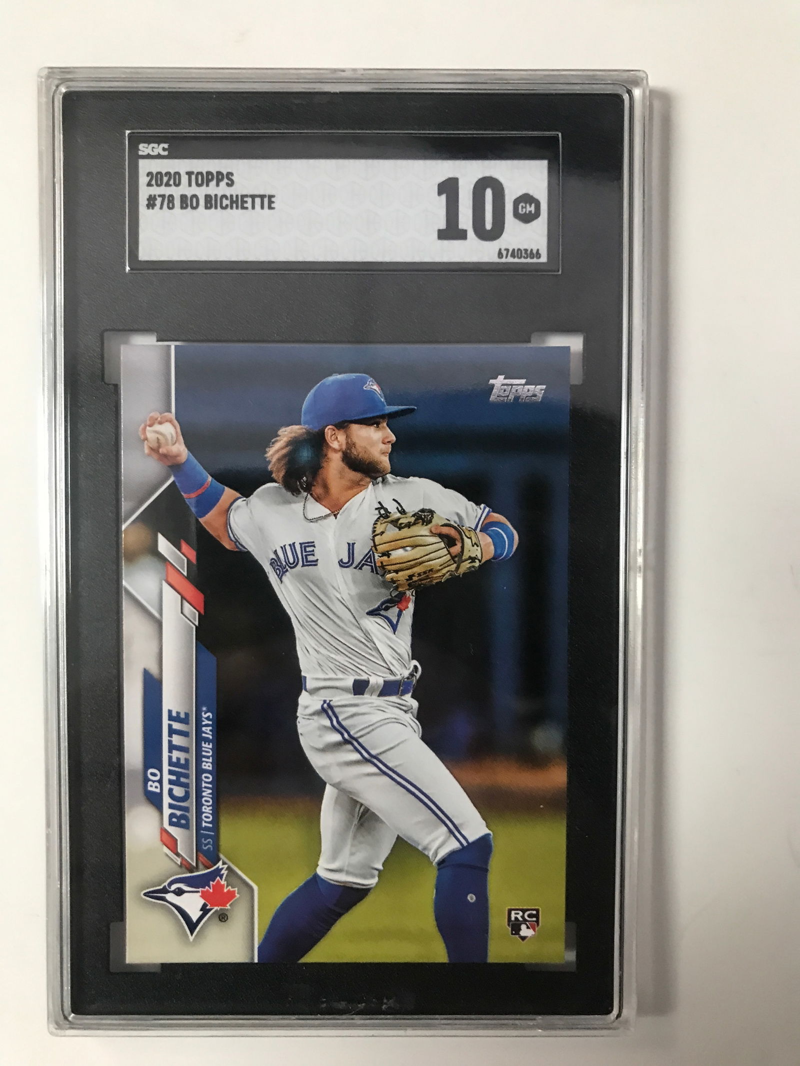 2020 TOPPS BO BICHETTE TRADING CARD - SGC GRADE 10 (1 of 2)