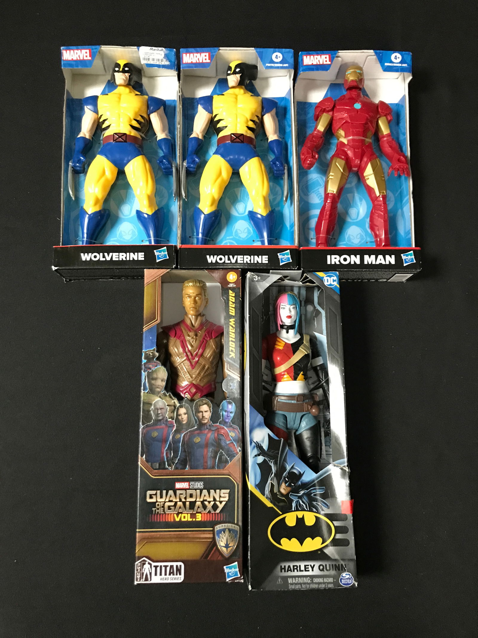 LOT OF 5 MARVEL AND DC ACTION FIGURES IN ORIGINAL BOXES (1 of 1)
