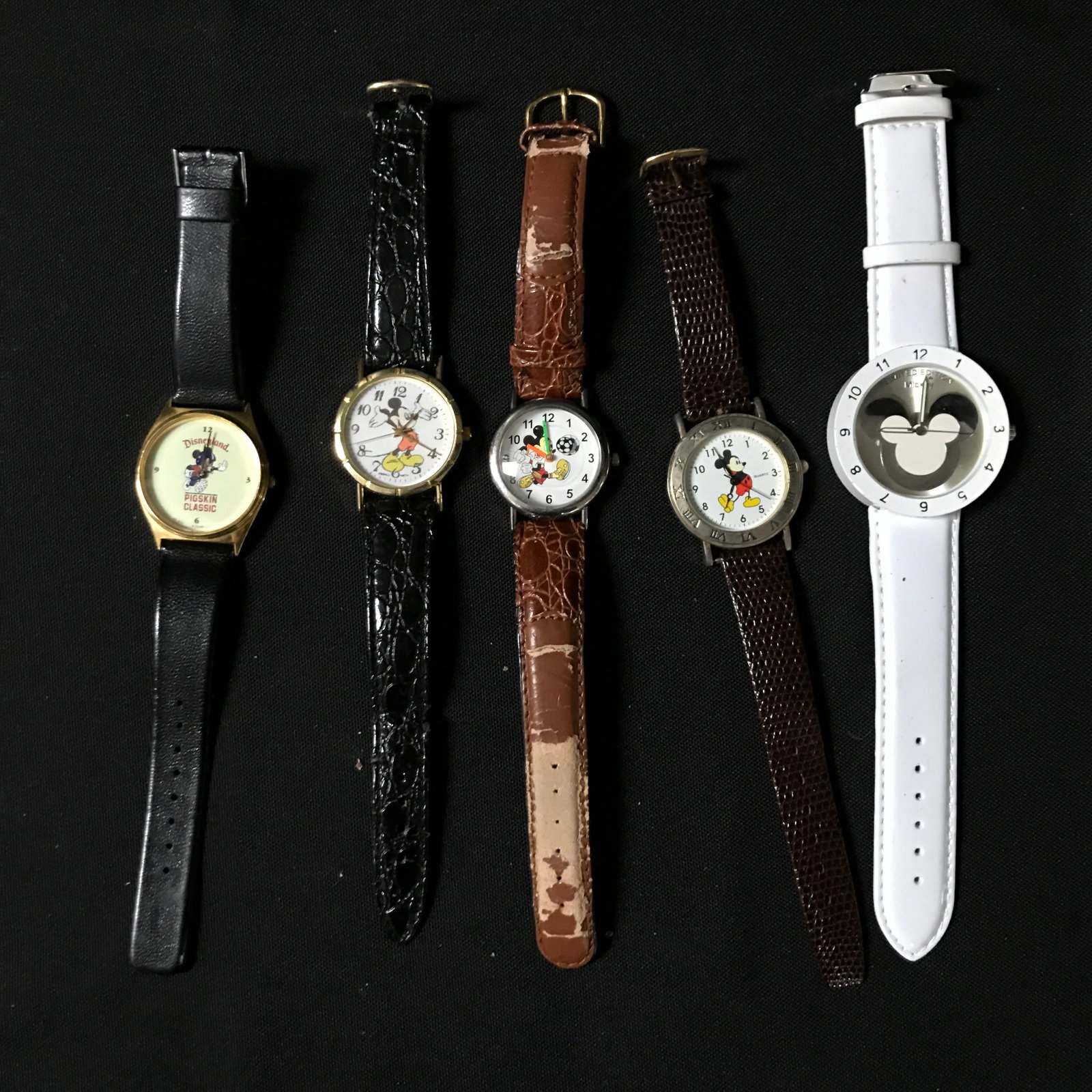LOT OF 5 VINTAGE DISNEY WATCHES: Prices are in Canadian dollars