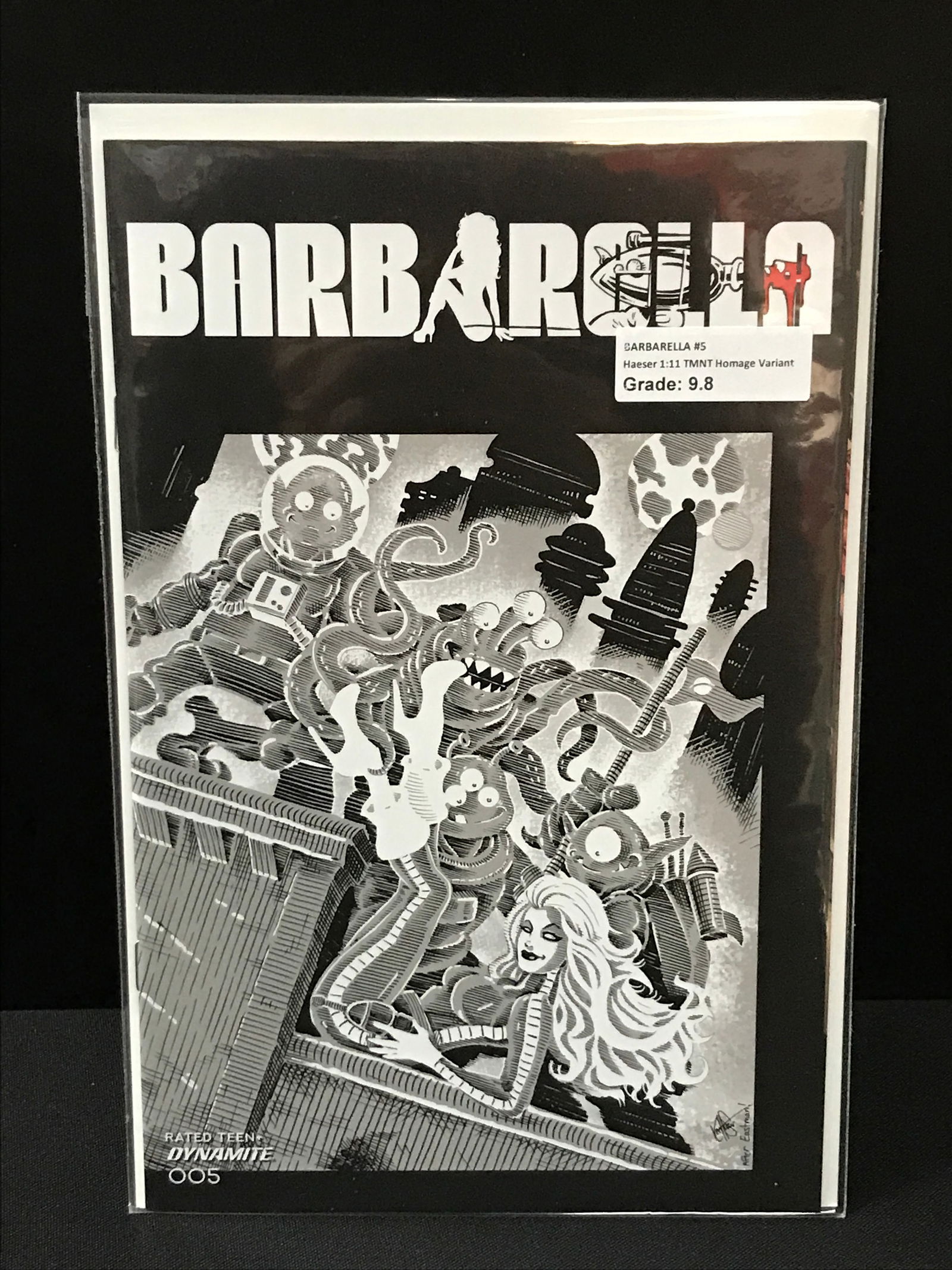 BARBARELLA #5 HAESER 1:11 TMNT HOMAGE VARIANT: Prices are in Canadian dollars