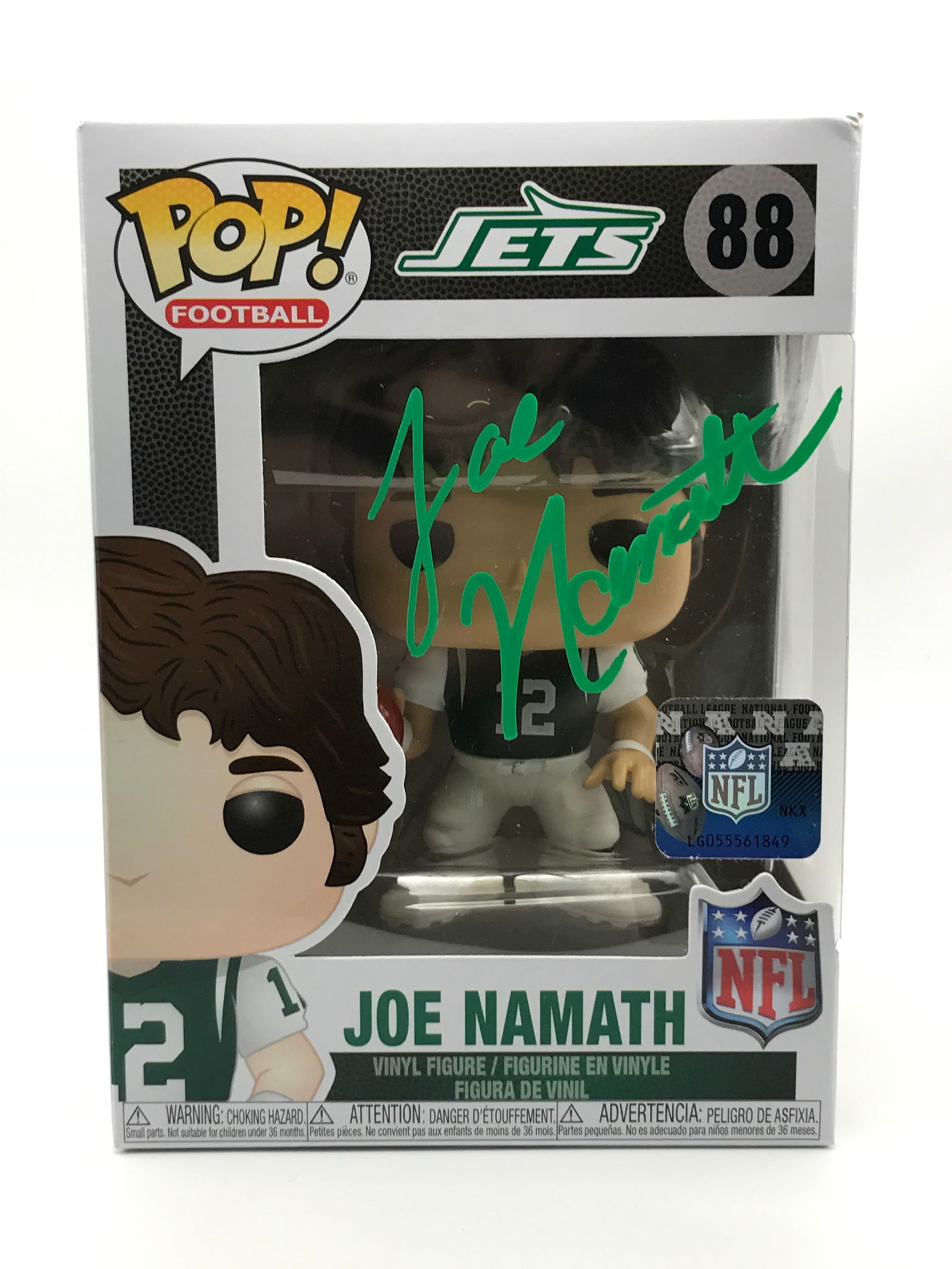 JOE NAMATH SIGNED FUNKO POP - ACE COA: Prices are in Canadian dollars
