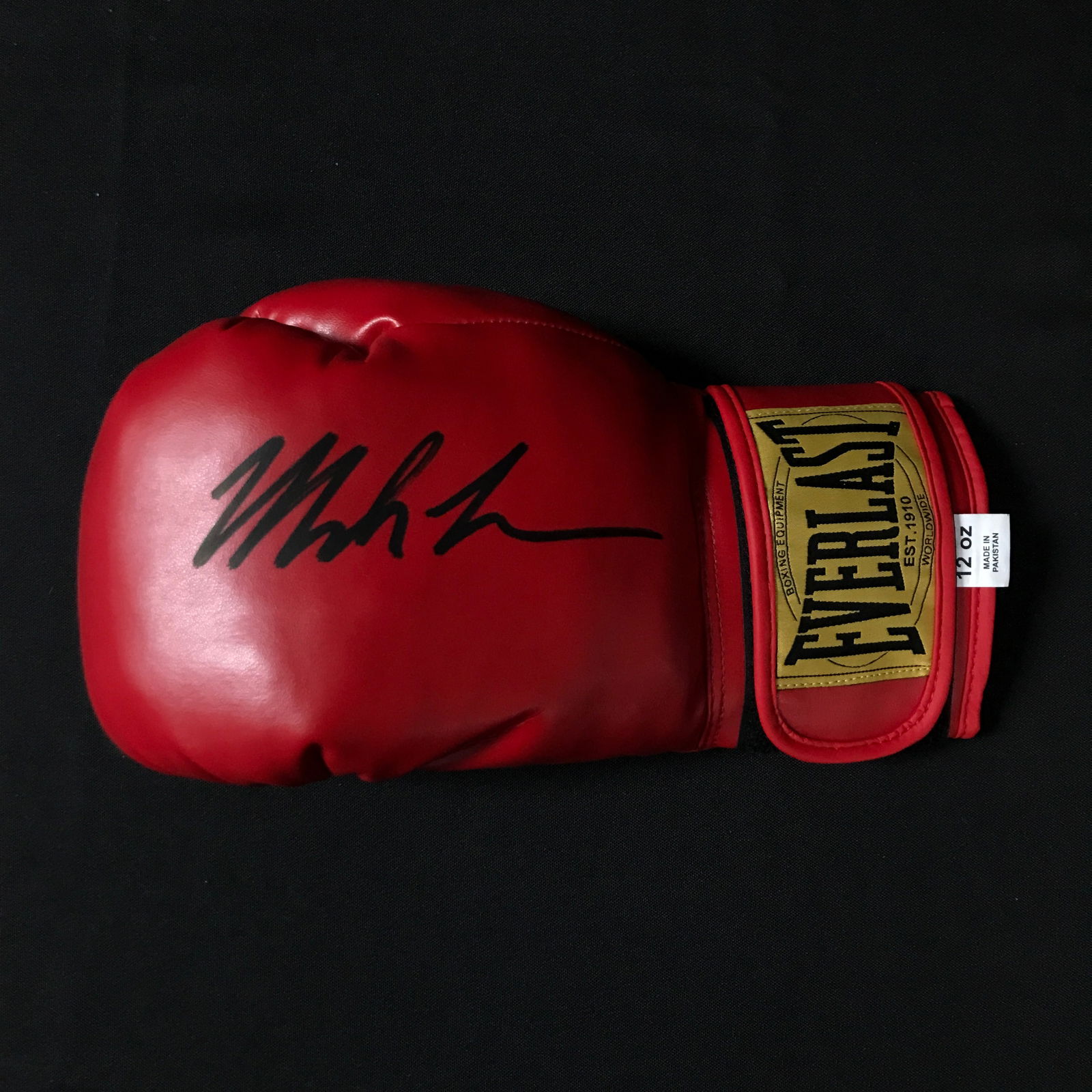 MIKE TYSON SIGNED RED EVERLAST GLOVE - WWOC COA: Prices are in Canadian dollars