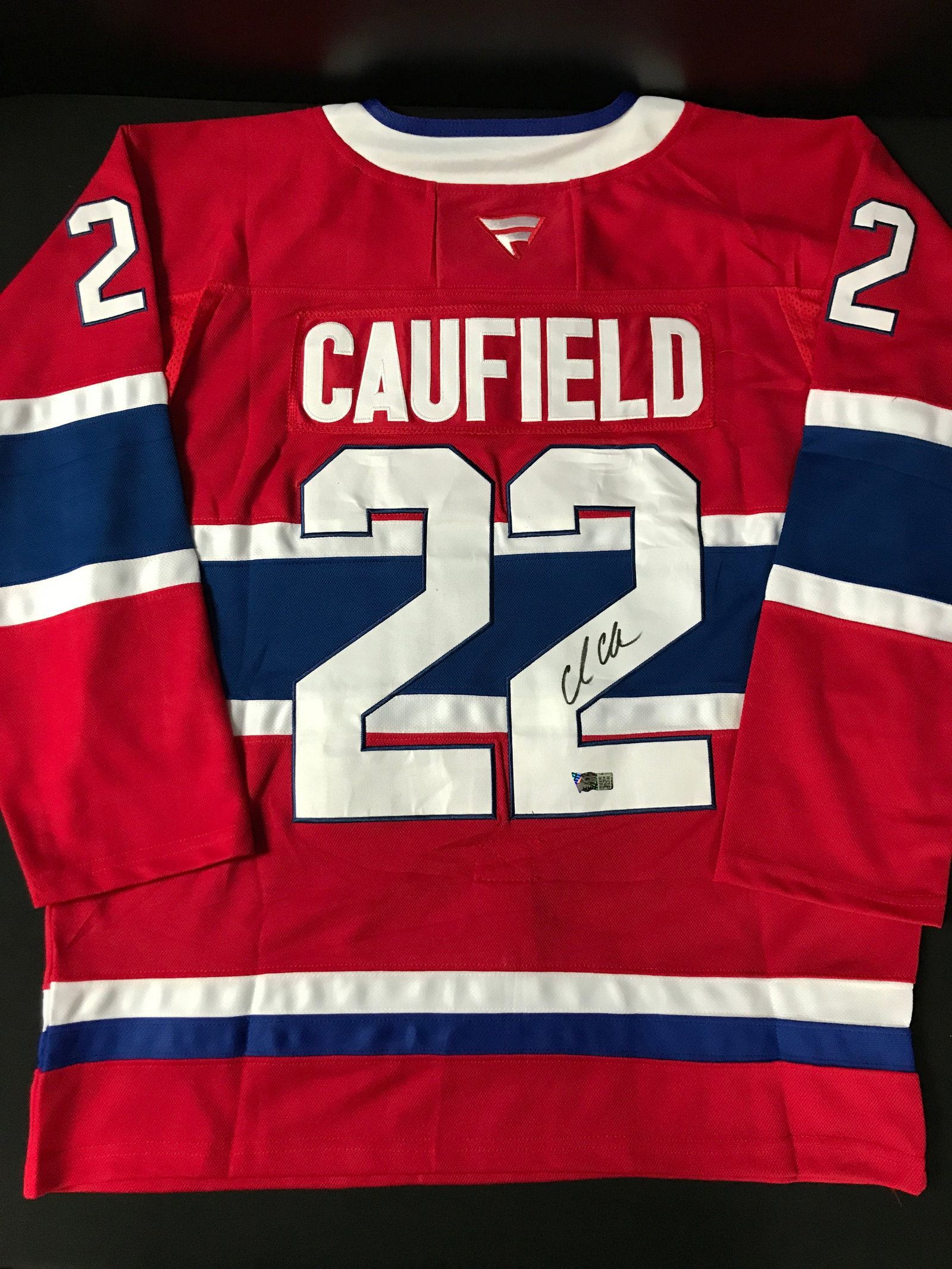 COLE CAULFIED SIGNED MONTREAL CANADIENS JERSEY - ACE COA: Prices are in Canadian dollars