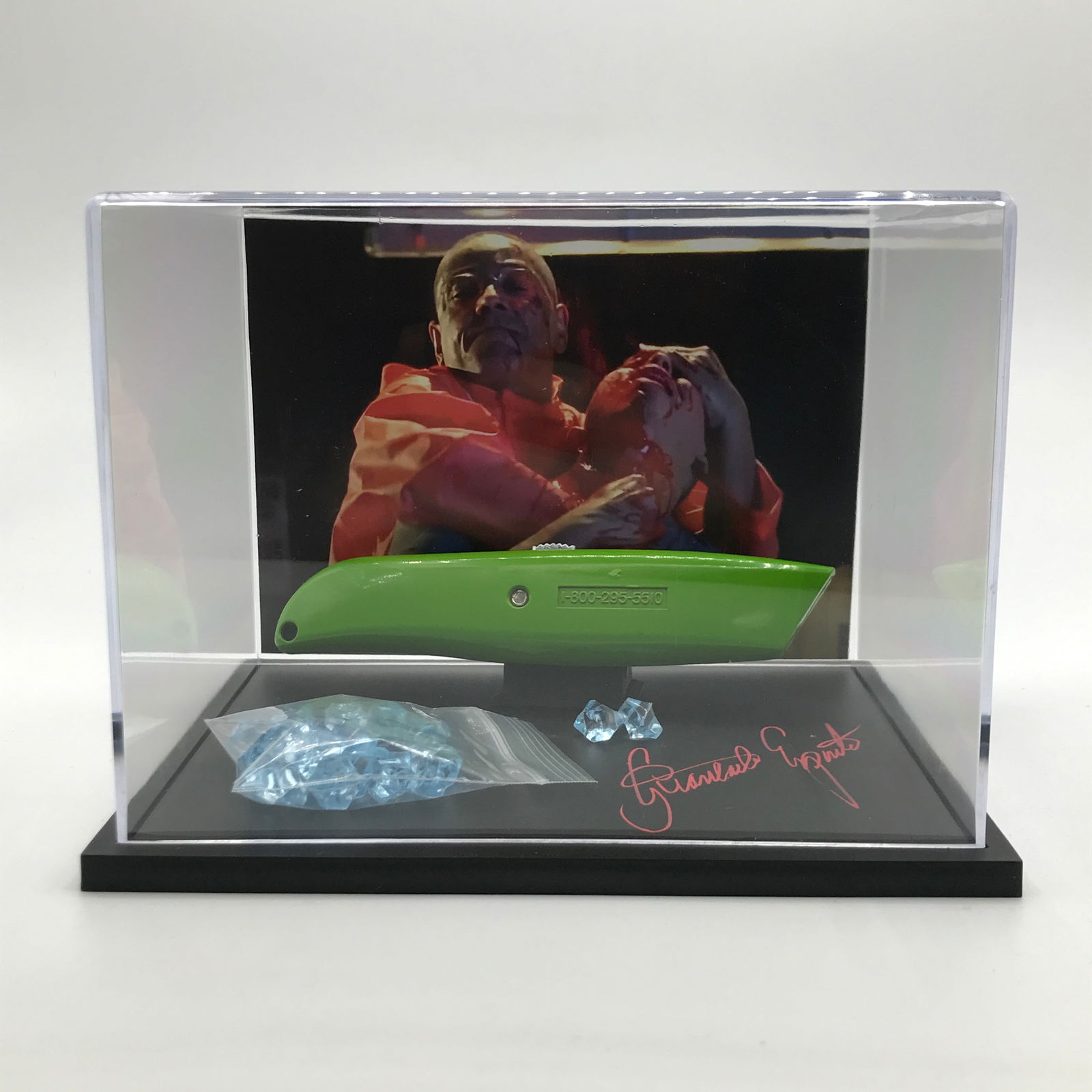 GIANCARLO ESPOSITO SIGNED BREAKING BAD BLUE METH DISPLAY (WWOC COA) (1 of 2)