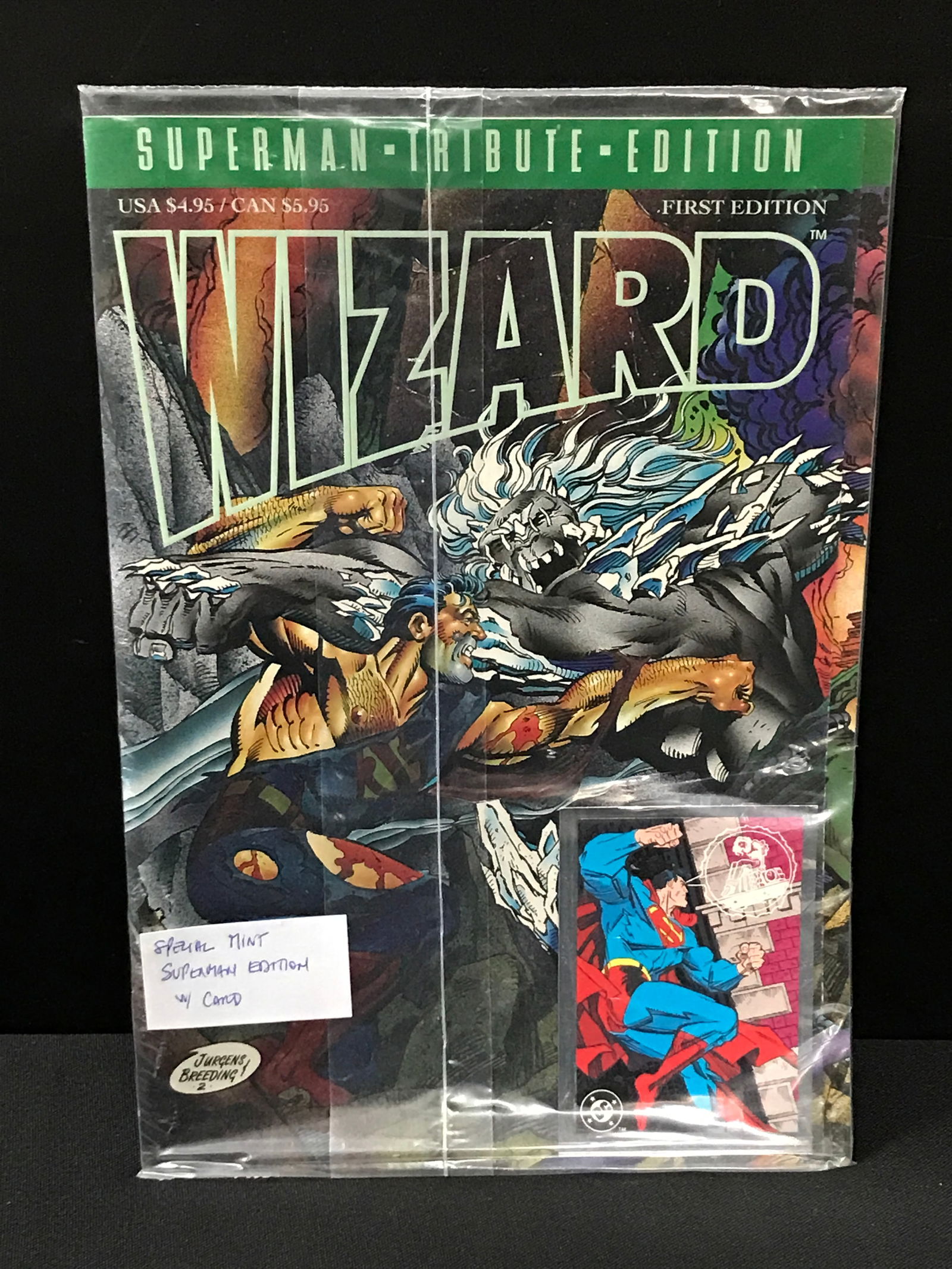 WIZARD #1 SPECIAL MINT SUPERMAN EDITION WITH CARD - DC COMICS (1 of 1)