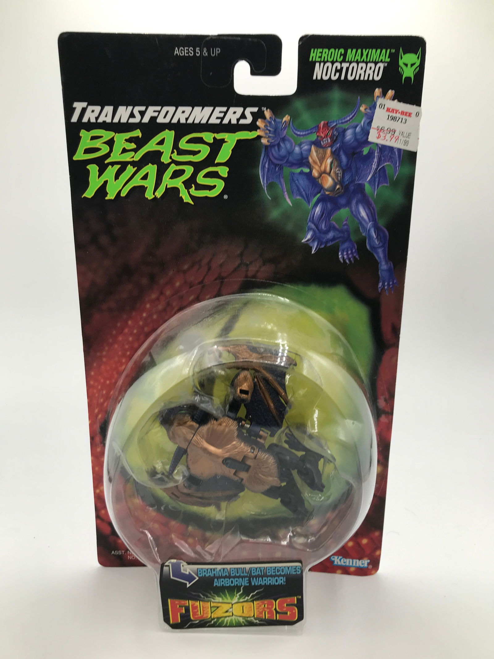 MINT ON CARD KENNER 1997 TRANSFORMERS BEASTWARS NOCTORRO (1 of 2)
