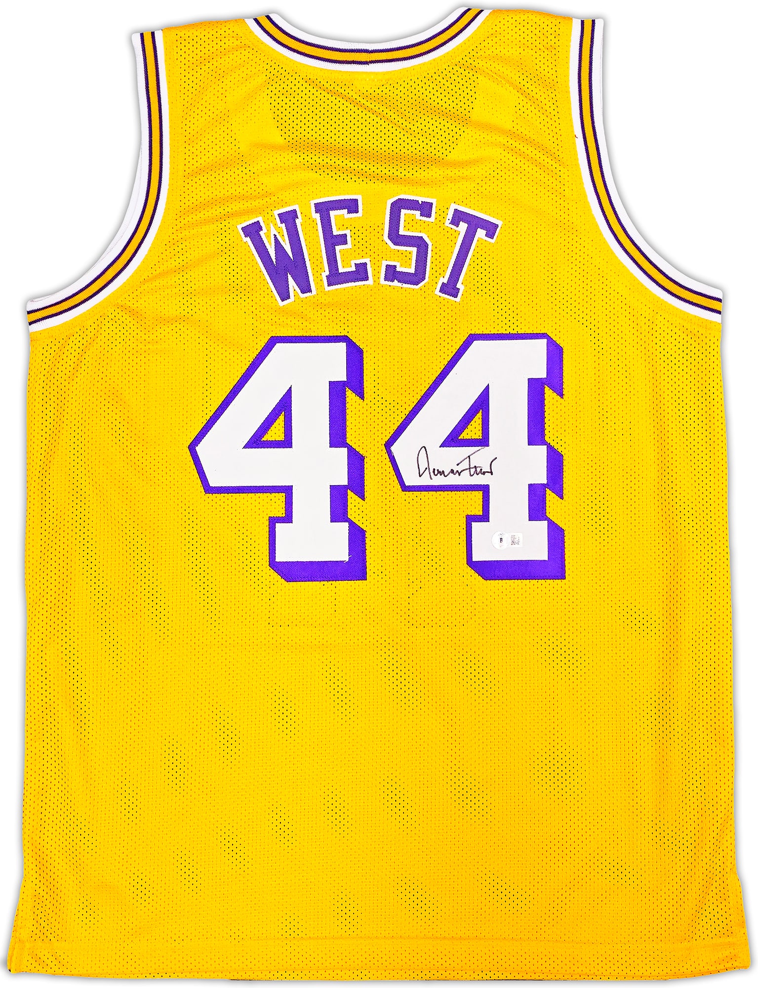 JERRY WEST SIGNED HALL OF FAME BASKETBALL JERSEY - BECKETT COA (1 of 3)