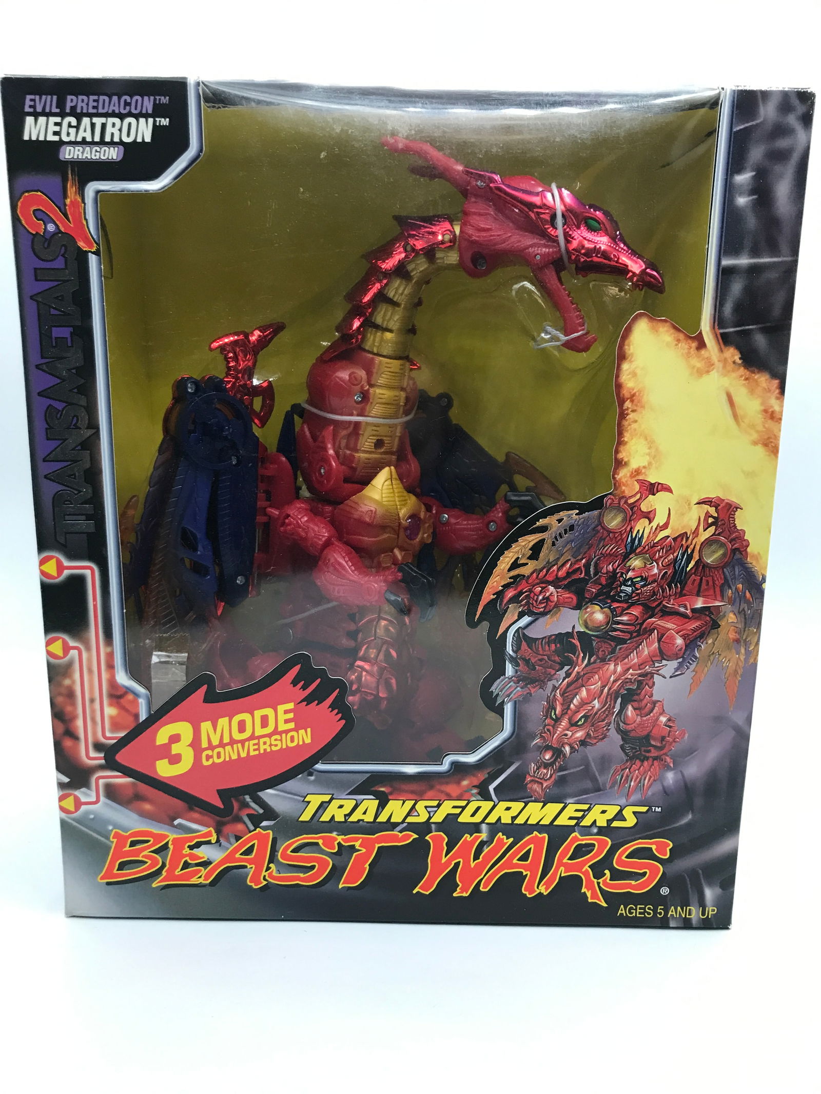 MINT ON CARD KENNER 1999 TRANSFORMERS BEASTWARS MEGATRON (1 of 2)