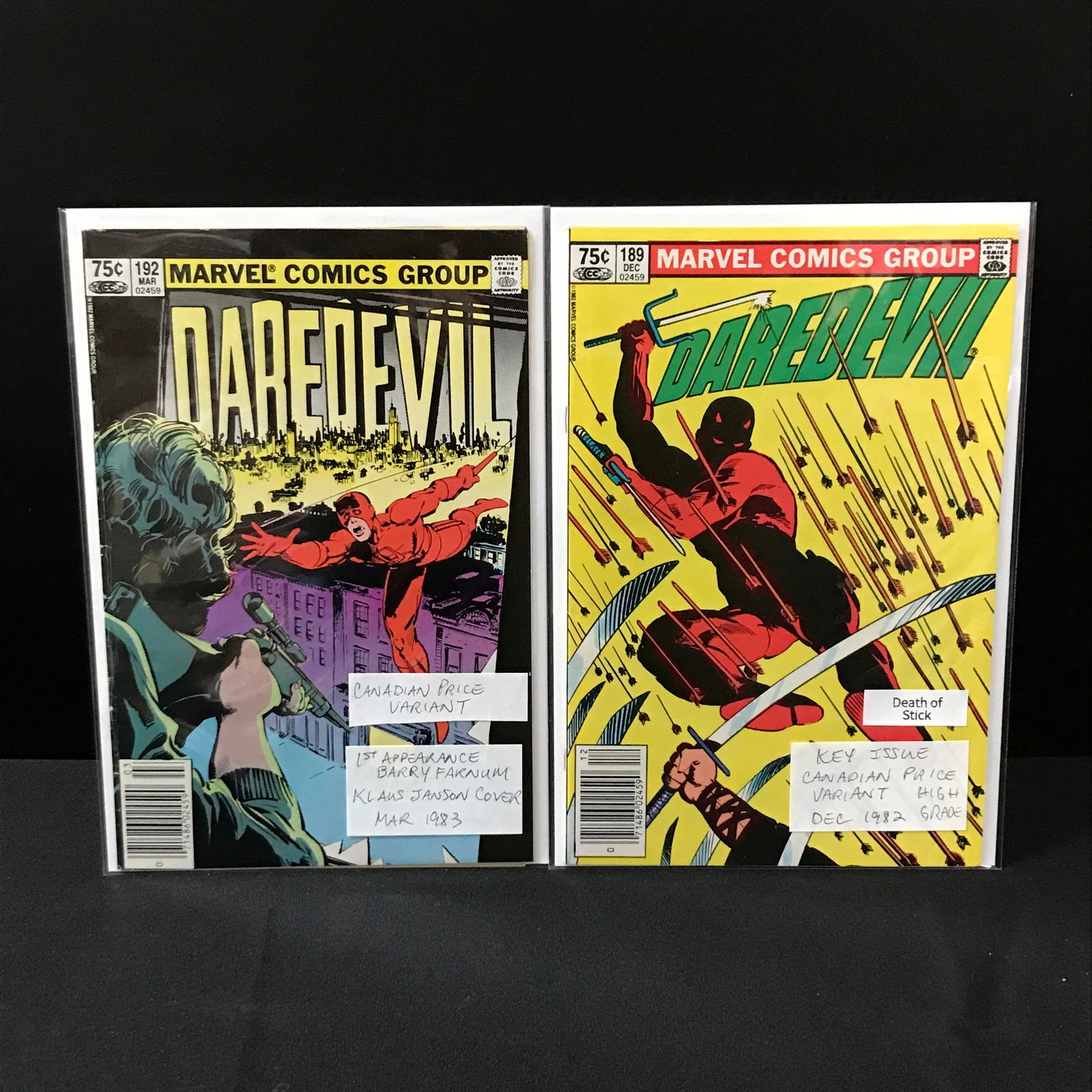 LOT OF 2 DAREDEVIL COMICS MARVEL COMICS (1 of 1)
