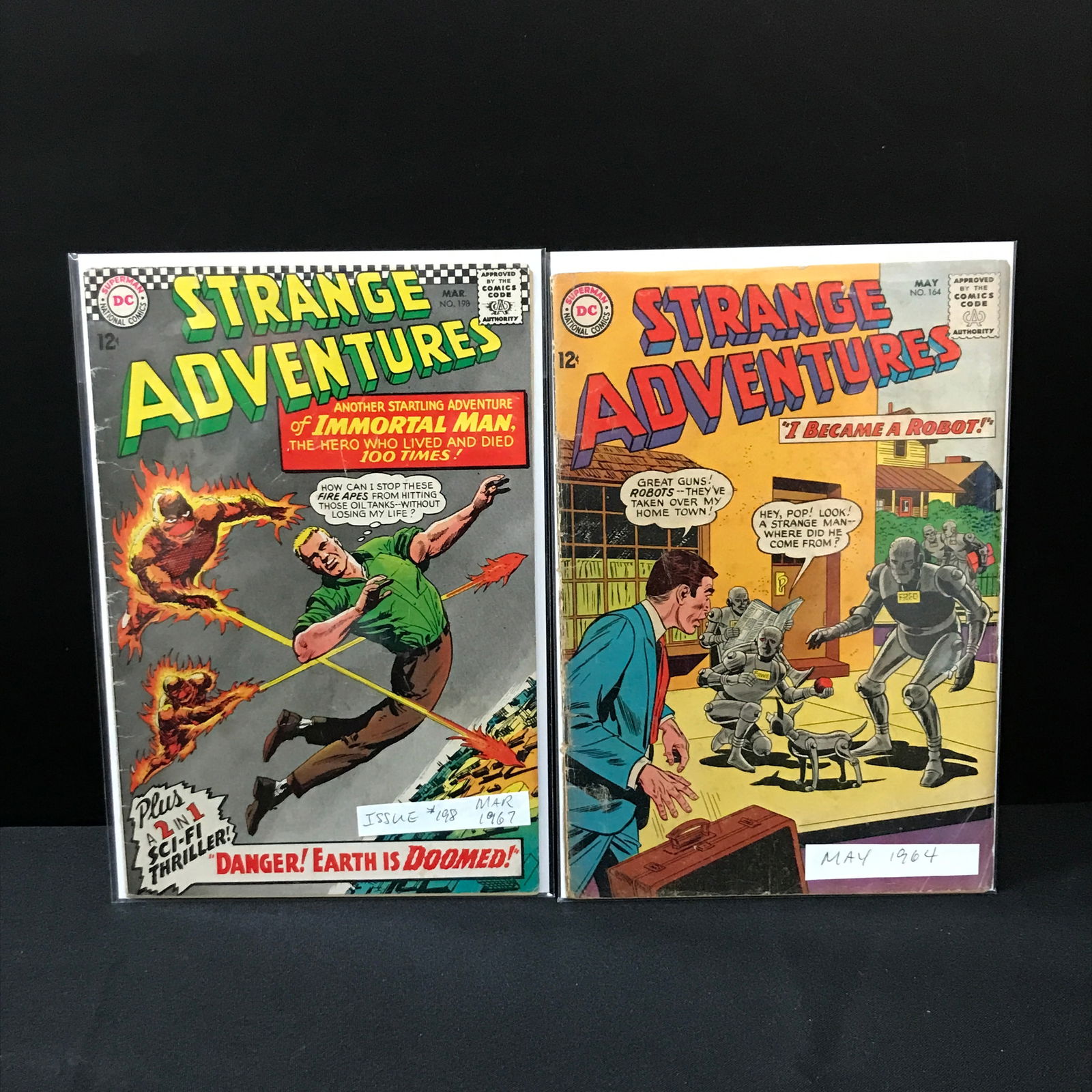 LOT OF 2 STRANGE ADVENTURE COMICS DC COMICS (1 of 1)