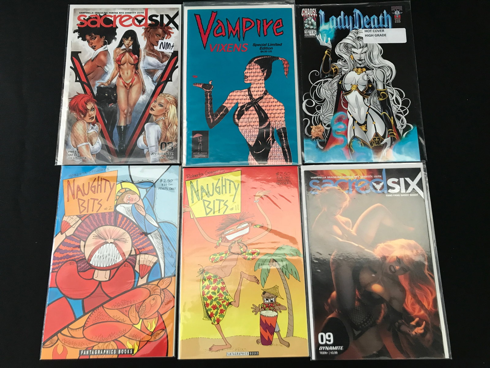 LOT OF 6 MATURE COMICS - VARIOUS TITLES AND PUBLISHERS: Prices are in Canadian dollars
