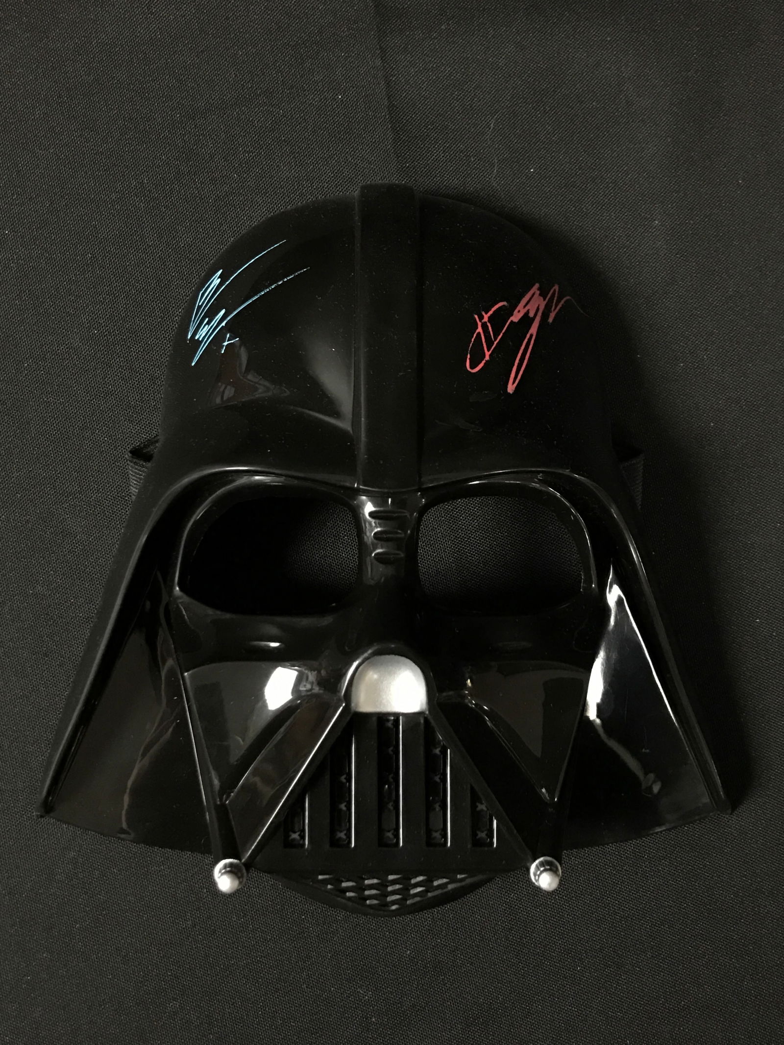 HAYDEN CHRISTENSEN AND EWAN MCGREGOR DUAL SIGNED DARTH VADER MASK - WWOC COA (1 of 1)