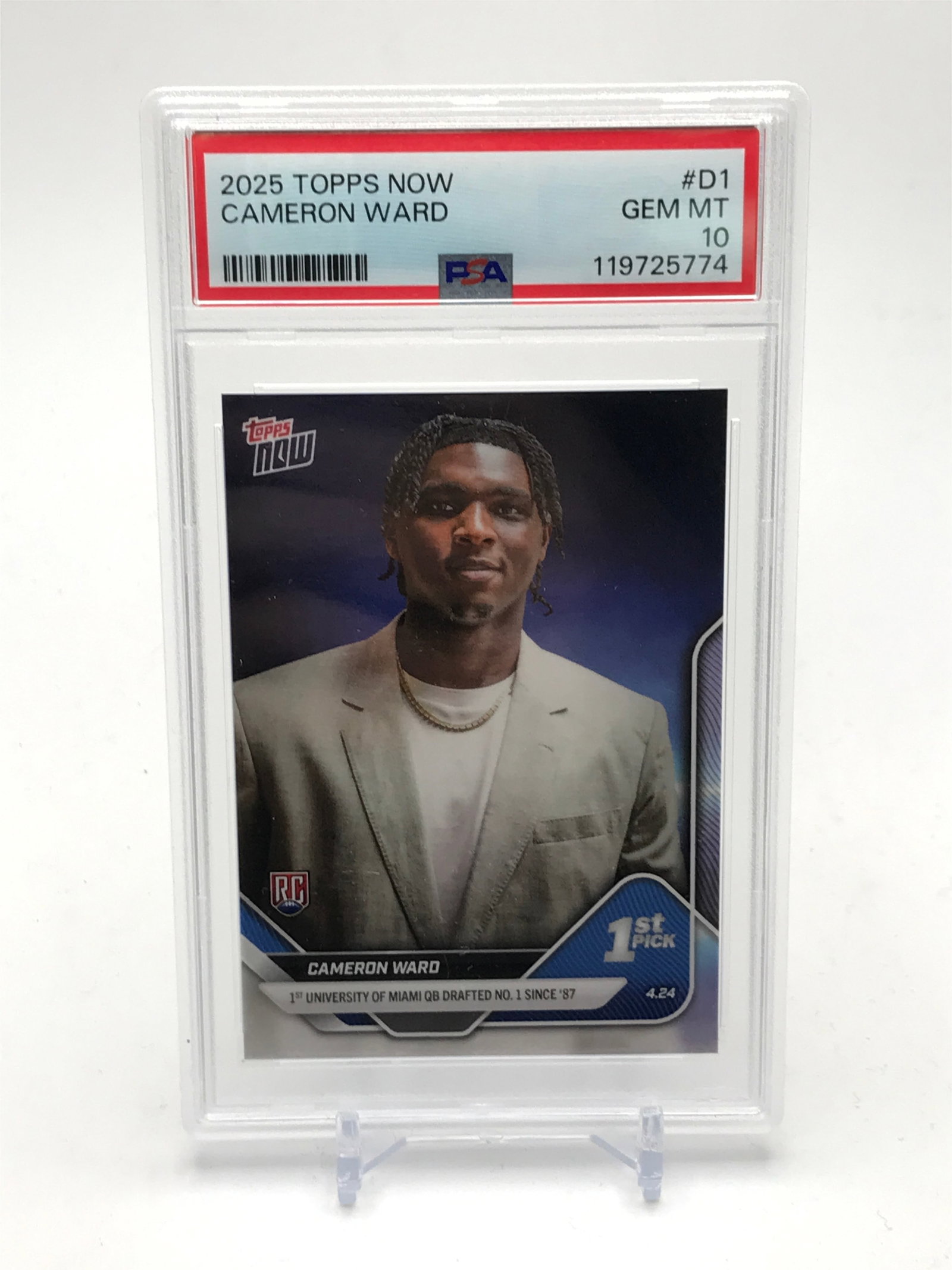 2025 TOPPS NOW CAMERON WARD TRADING CARD - PSA GRADE 10: Prices are in Canadian dollars