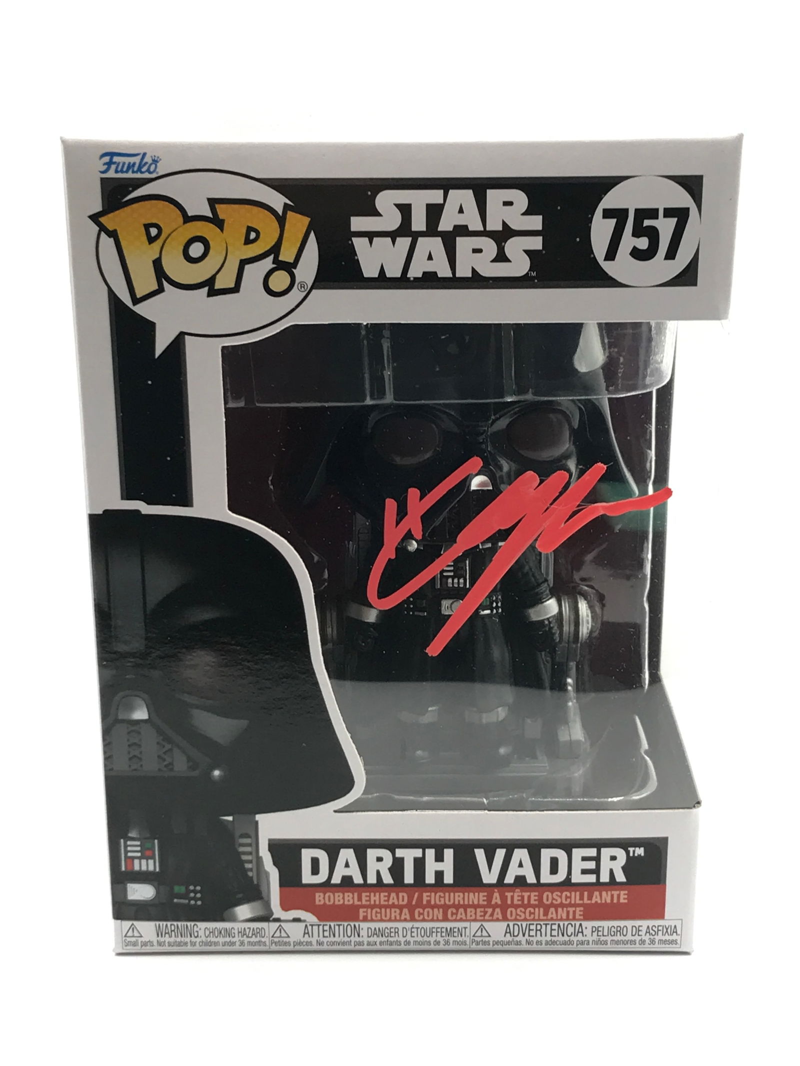 HAYDEN CHRISTENSEN SIGNED DARTH VADER FUNKO POP - WWOC COA: Prices are in Canadian dollars