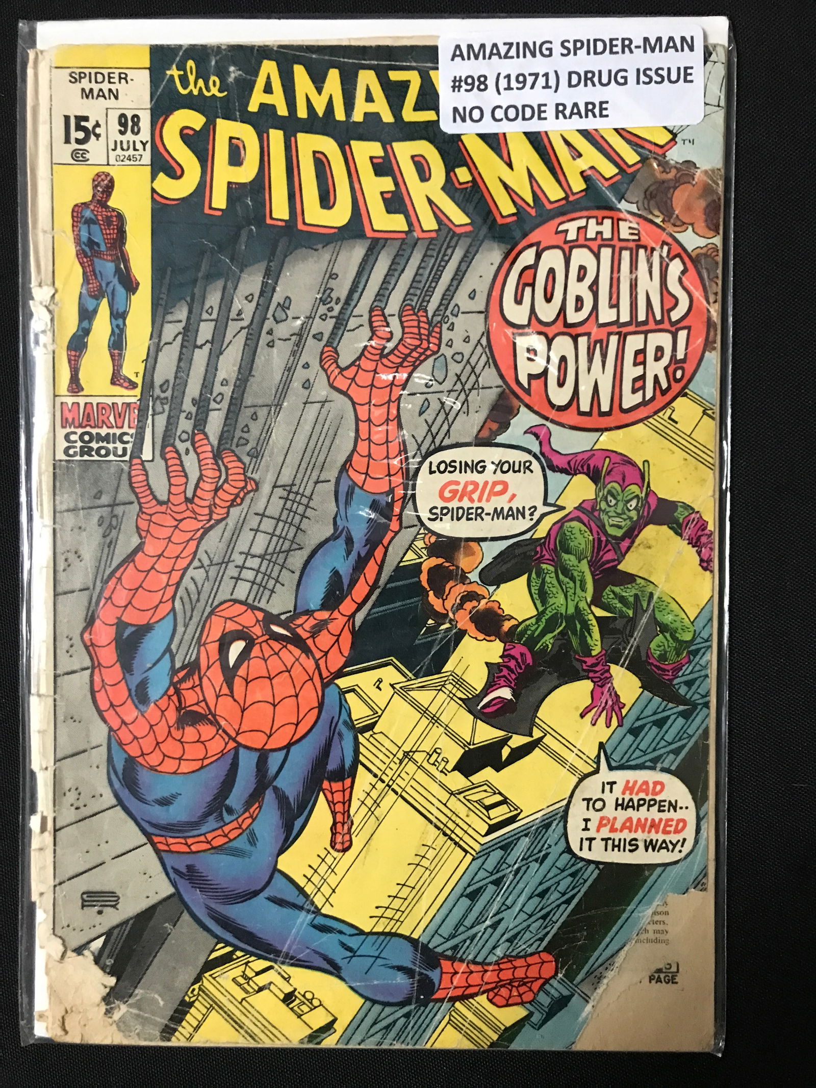 THE AMAZING SPIDERMAN #98 (1971) NO CODE - MARVEL COMICS: Prices are in Canadian dollars
