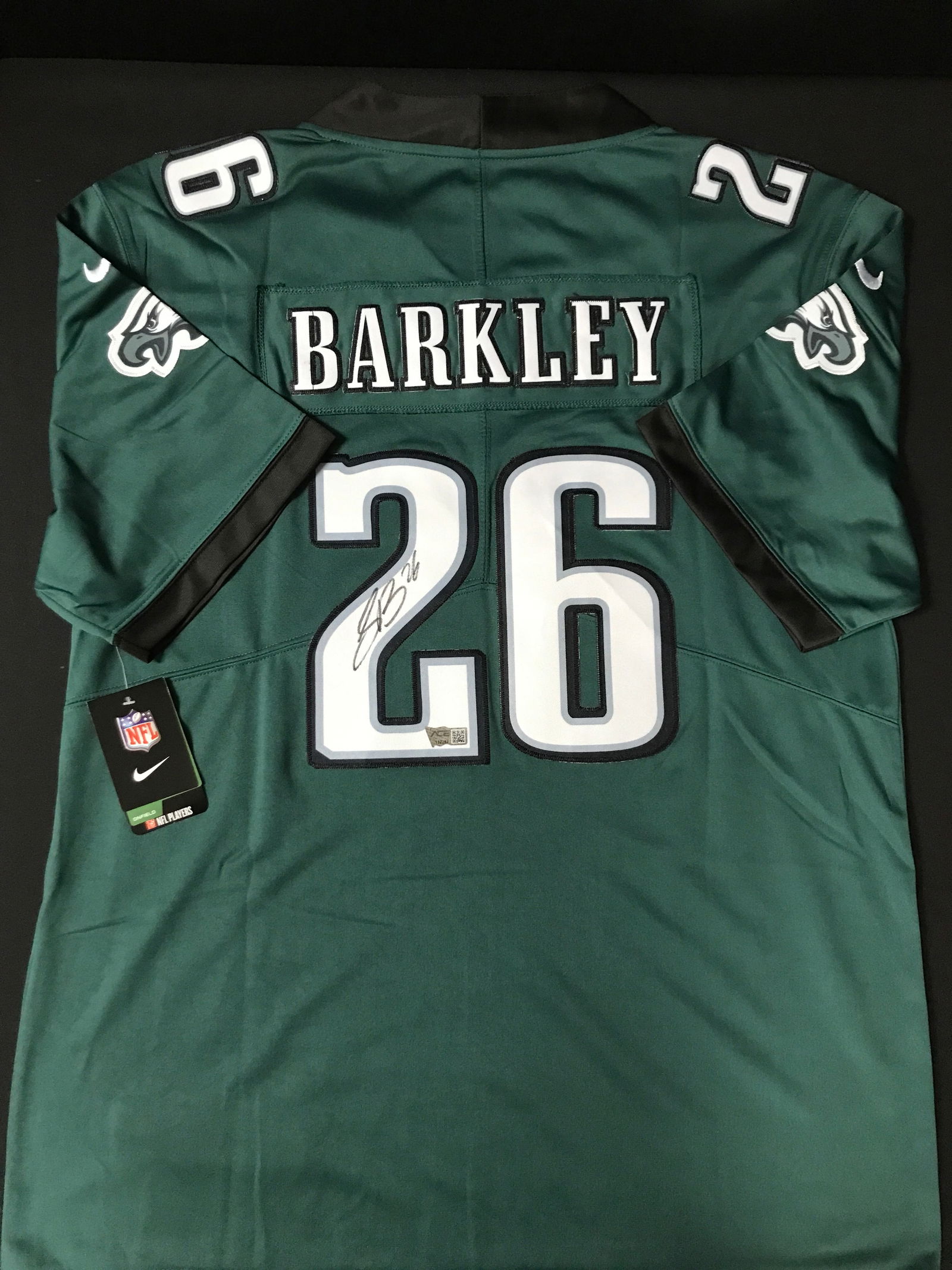 SAquon Barkley SIGNED Philadelphia Eagles FOOTBALL JERSEY - ACE COA (1 of 3)