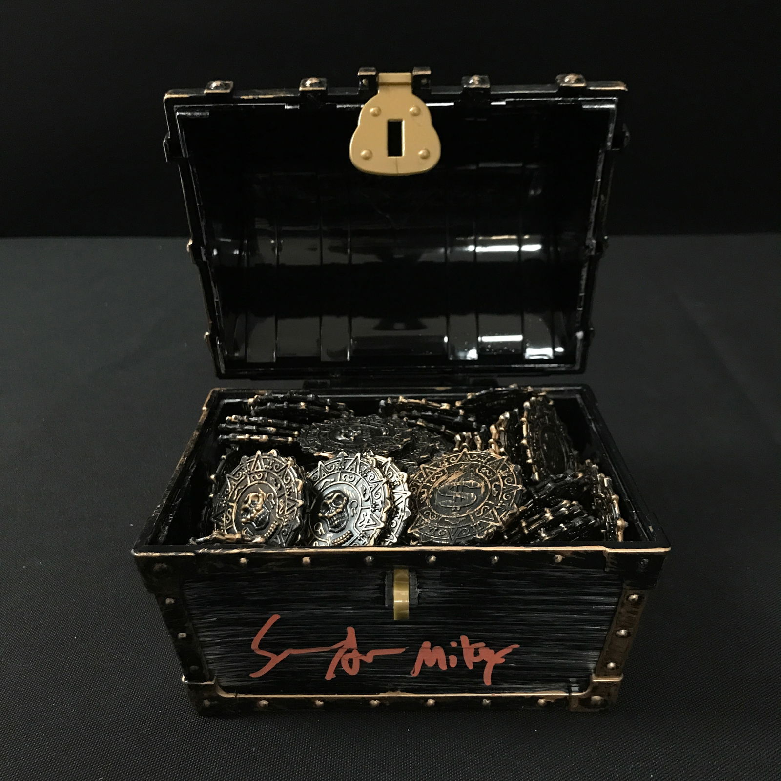 SEAN ASTIN SIGNED AND INSCRIBED 'MIKEY' GOONIES TREASURE CHEST - WWOC COA: Prices are in Canadian dollars