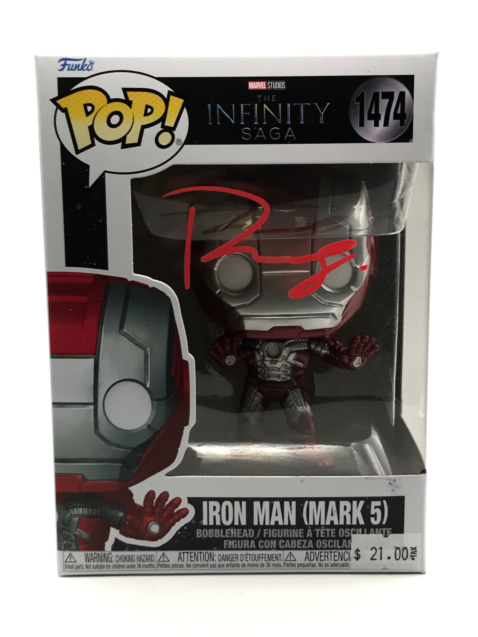 ROBERT DOWNEY JR SIGNED IRON MAN FUNKO POP - KB COA (1 of 2)