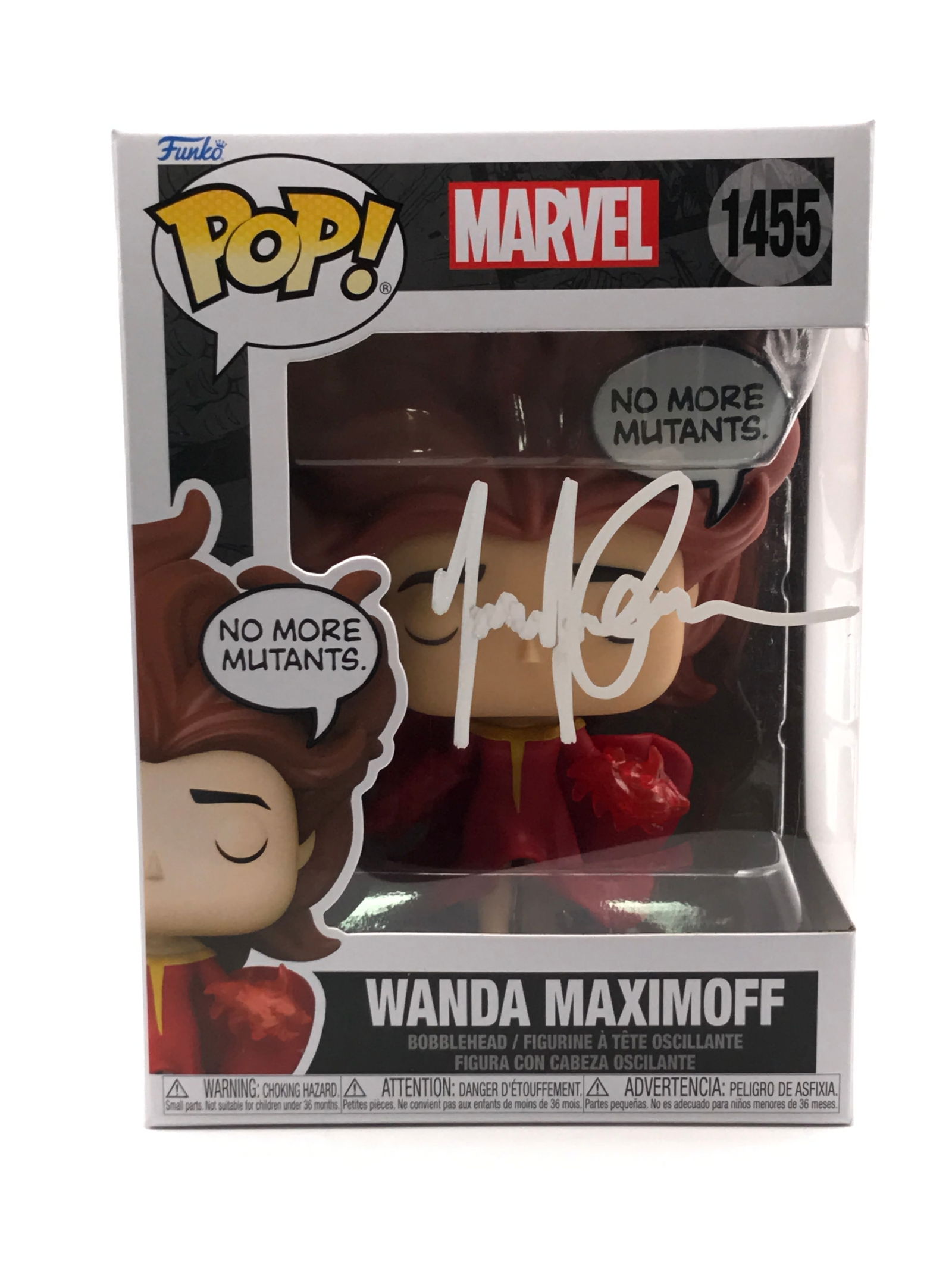 ELIZABETH OLSEN SIGNED WANDA MAXIMOFF FUNKO POP - KB COA: Prices are in Canadian dollars