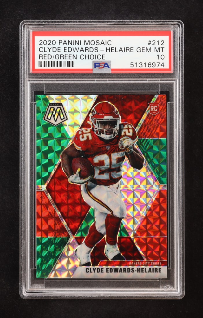 2020 PANINI MOSAIC CLYDE EDARDS -HELAIRE RED GREEN CHOICE - PSA GRADE 10: Prices are in Canadian dollars