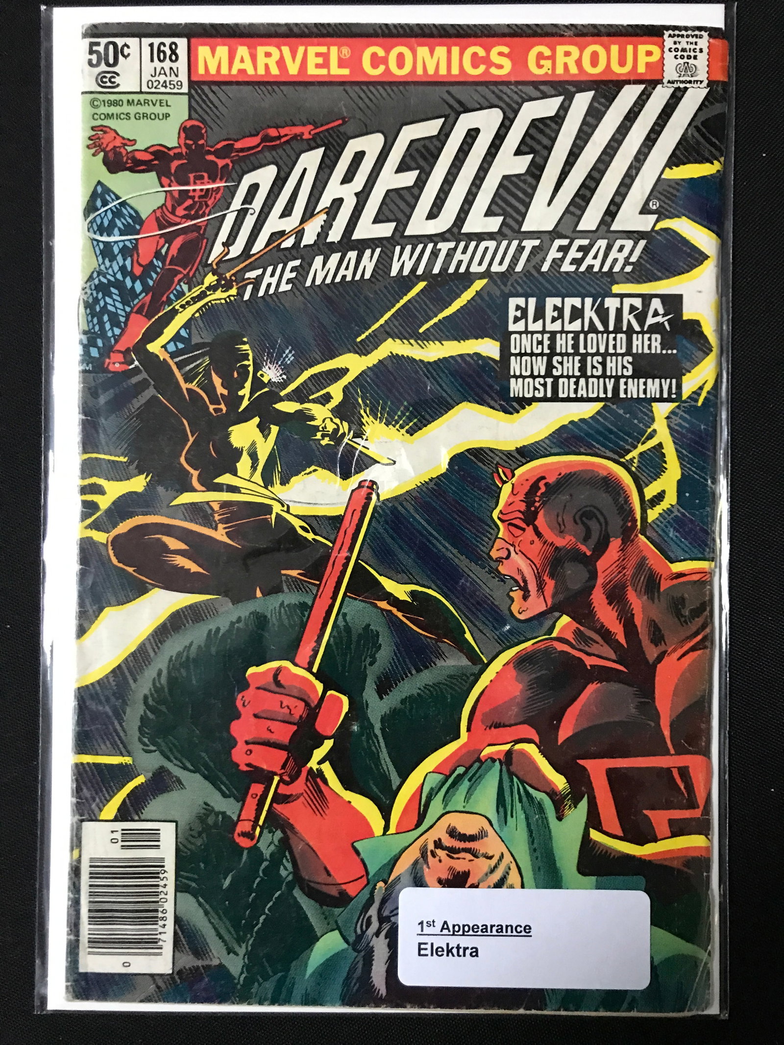 DAREDEVIL #168 1ST APPEARANCE OF ELEKTRA - MARVEL COMICS (1 of 1)