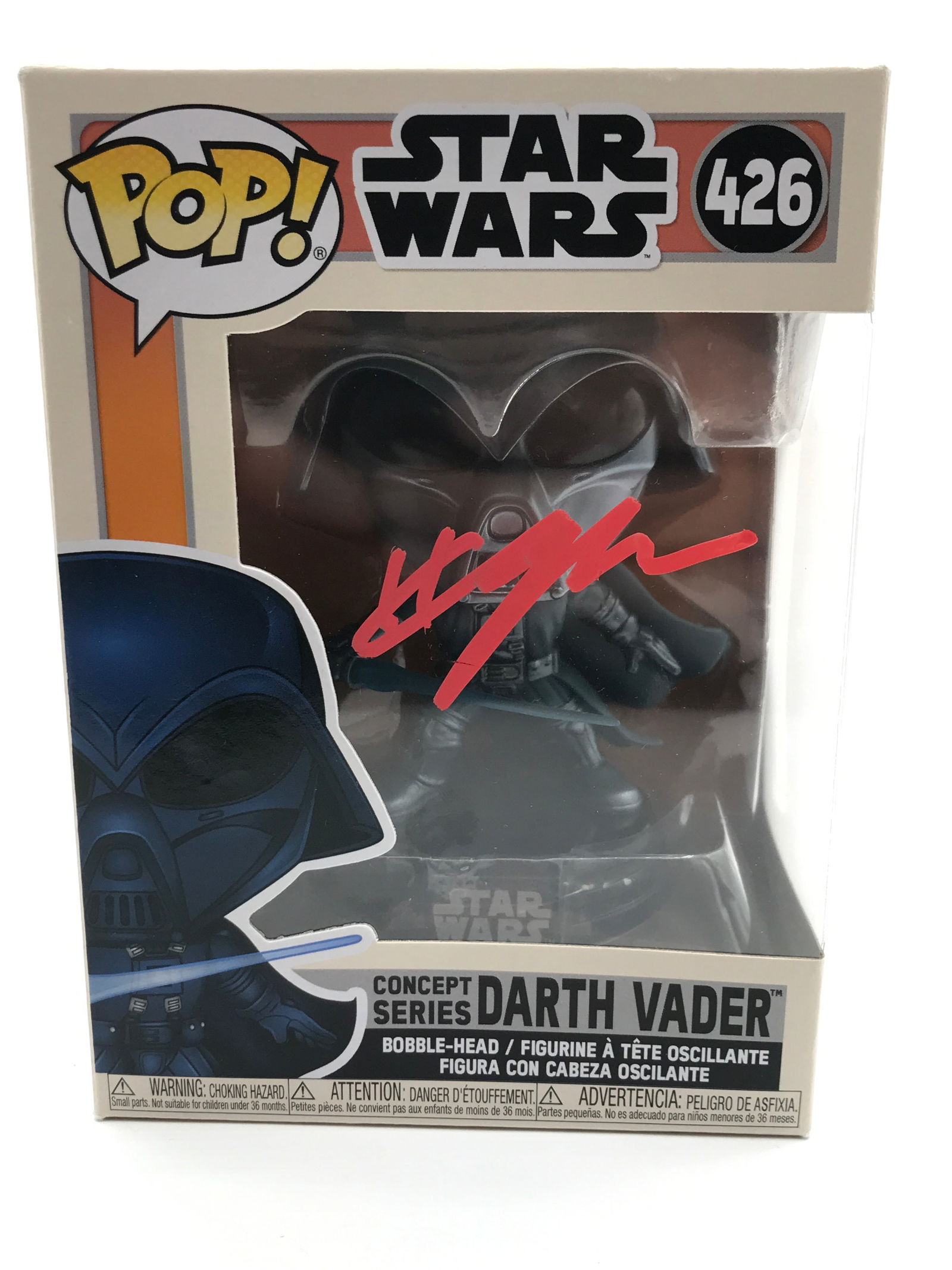 HAYDEN CHRISTENSEN SIGNED DARTH VADER FUNKO POP - WWOC COA: Prices are in Canadian dollars