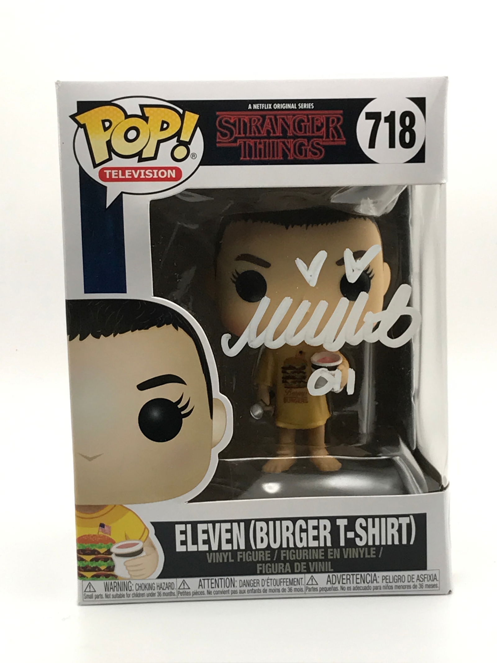 MILLIE BOBBY BROWN SIGNED ELEVEN FUNKO POP - KB COA: Prices are in Canadian dollars