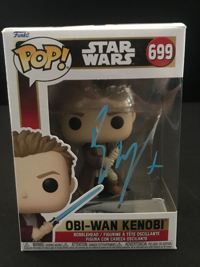 EWAN MCGREGOR SIGNED OBI-WAN KENOBI FUNKO POP - WWOC COA: Prices are in Canadian dollars