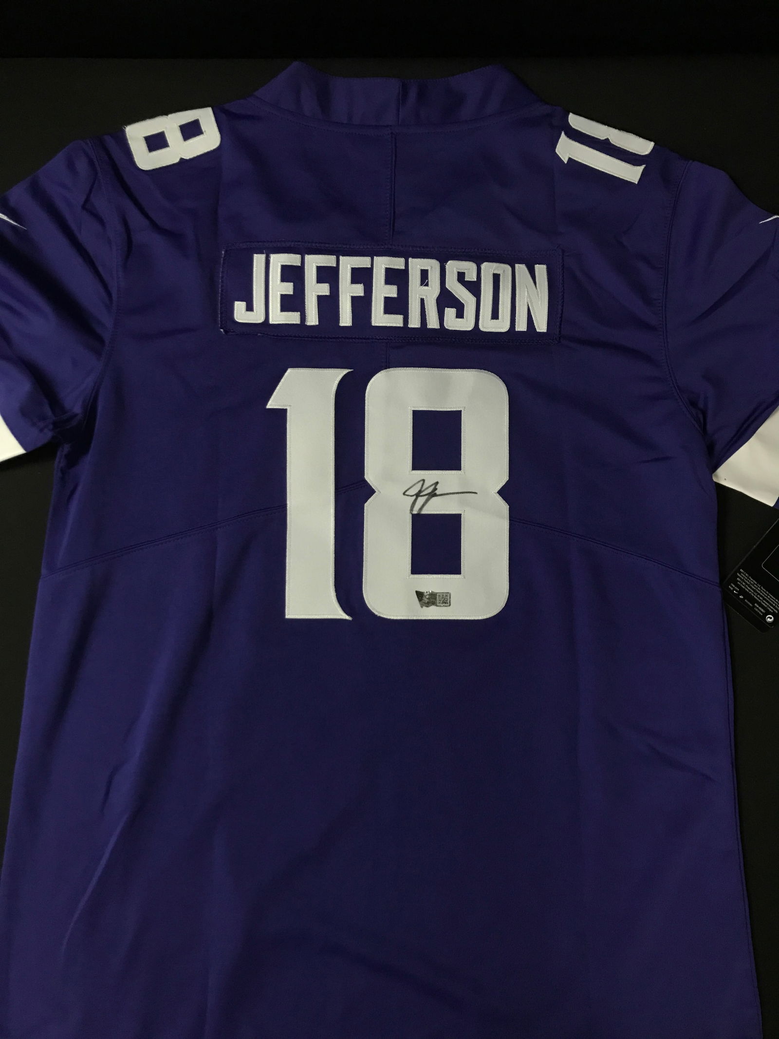 JUSTIN JEFFERSON SIGNED MINNESOTA VIKINGS JERSEY - ACE COA (1 of 3)