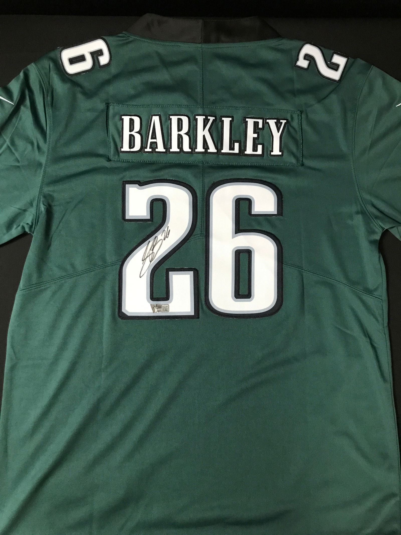 SAQuon Barkley SIGNED Philadelphia Eagles FOOTBALL JERSEY - ACE COA (1 of 3)