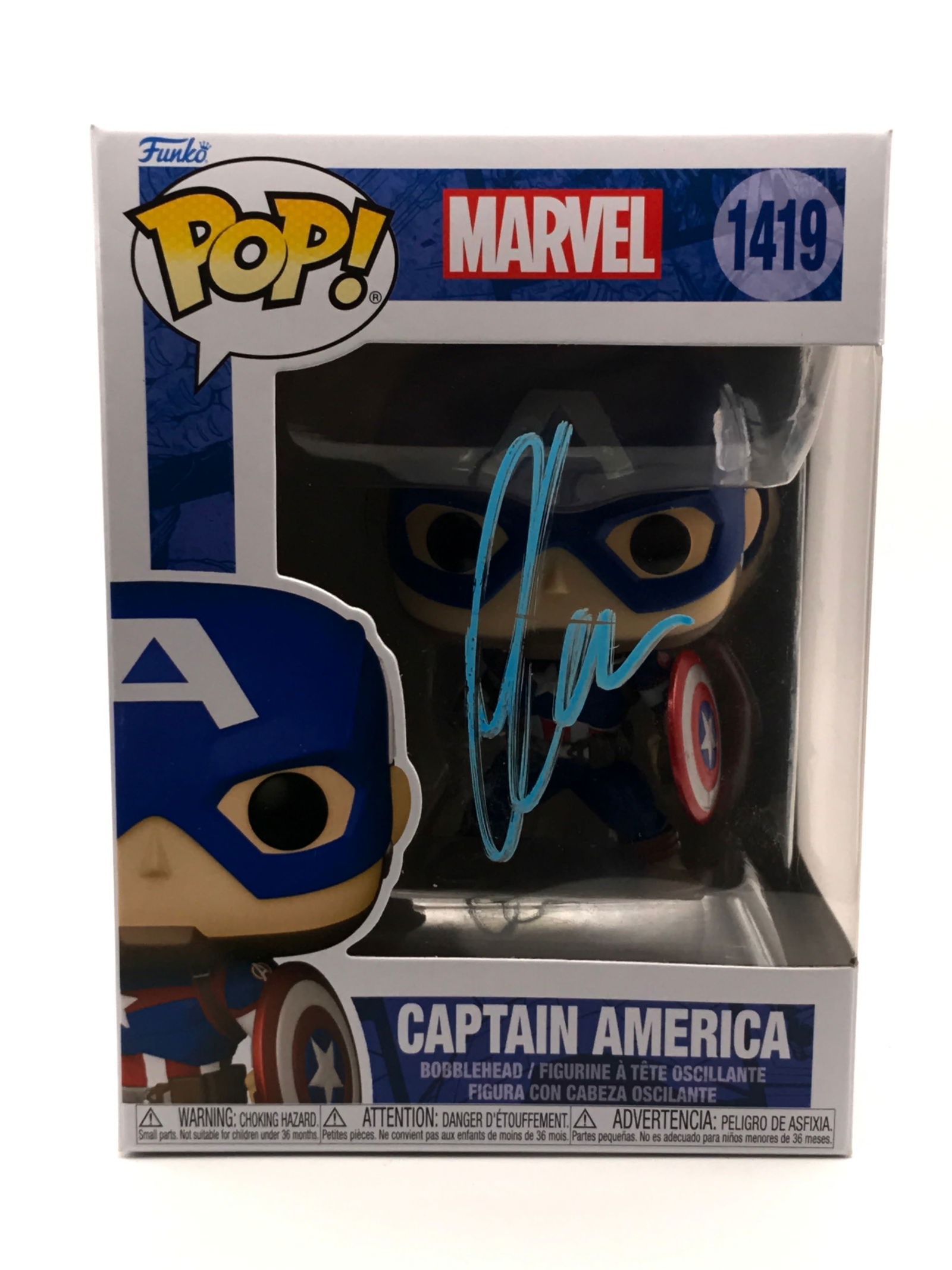 CHRIS EVANS SIGNED CAPTAIN AMERICA FUNKO POP - KB COA: Prices are in Canadian dollars