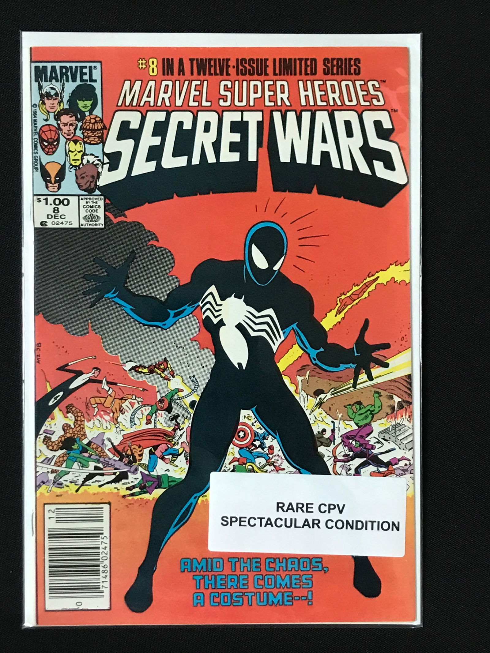KEY ISSUE MARVEL COMICS NO.8 SECRET WARS (1ST BLACK COSTUME SPIDER-MAN) (1 of 1)