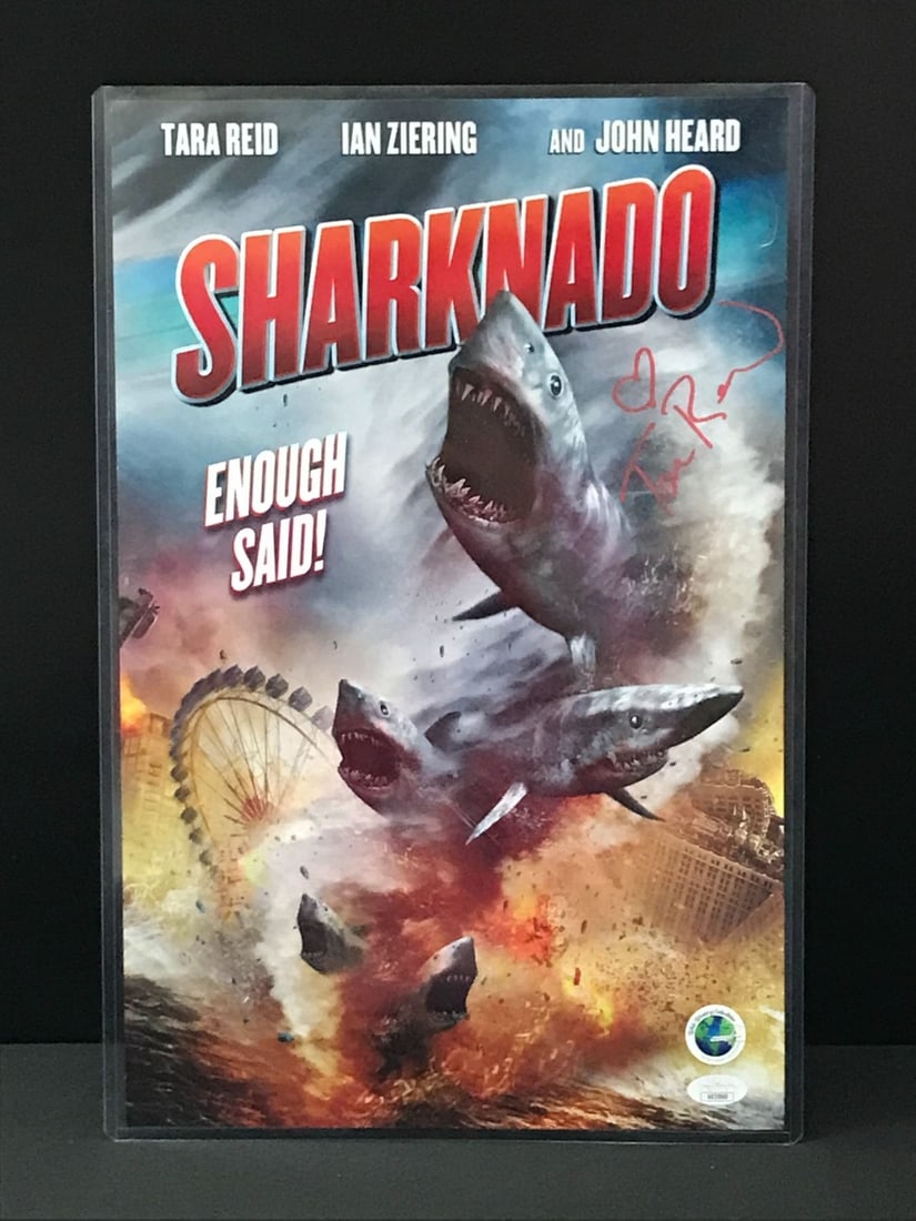 TARA REID SIGNED SHARKNADO 11 X 18 - JSA AND WWOC COA: Prices are in Canadian dollars