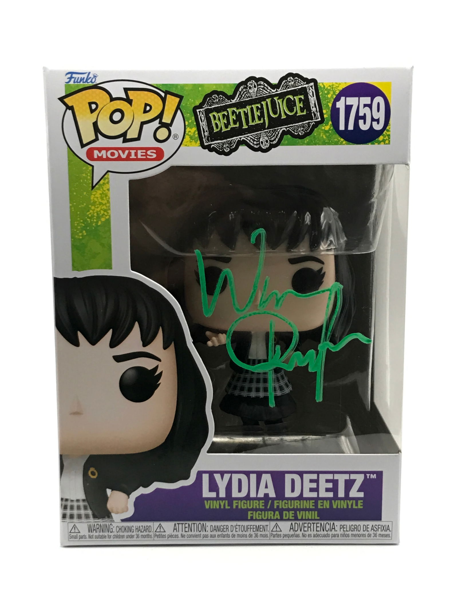 WINONA RYDER SIGNED LYDIA DEETZ SIGNED FUNKO POP - KB COA (1 of 2)