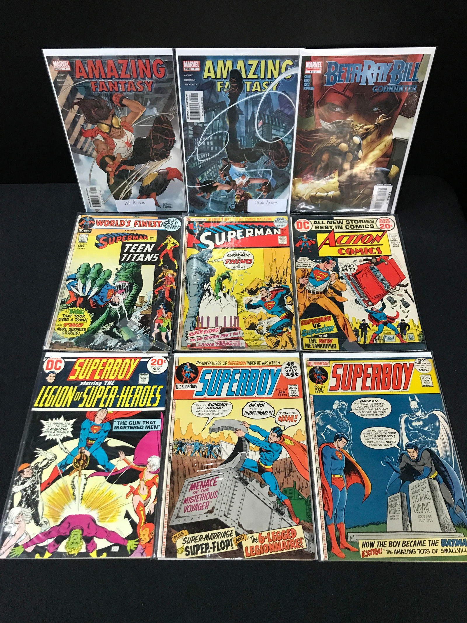 LOT OF 9 COMICS WITH VARIOUS TITLES - MARVEL AND DC (1 of 1)