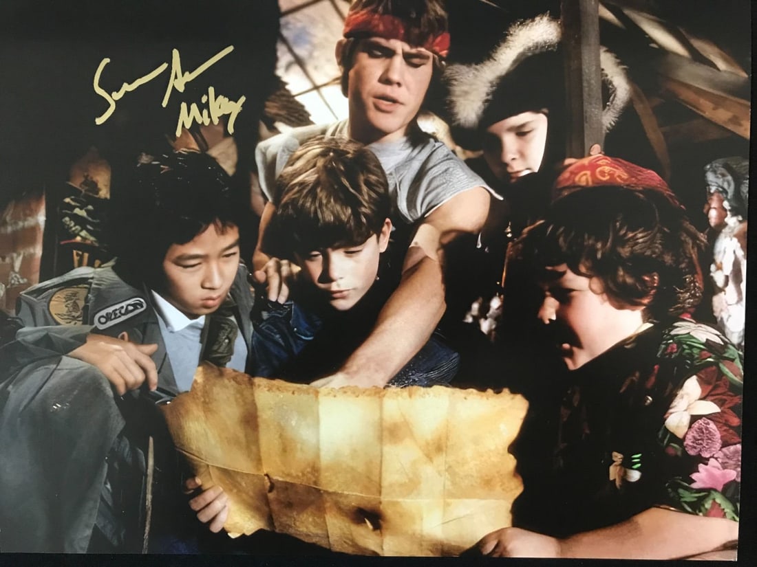 SEAN ASTIN SIGNED AND INSCRIBED GOONIES 8X10 - WWOC COA: Prices are in Canadian dollars
