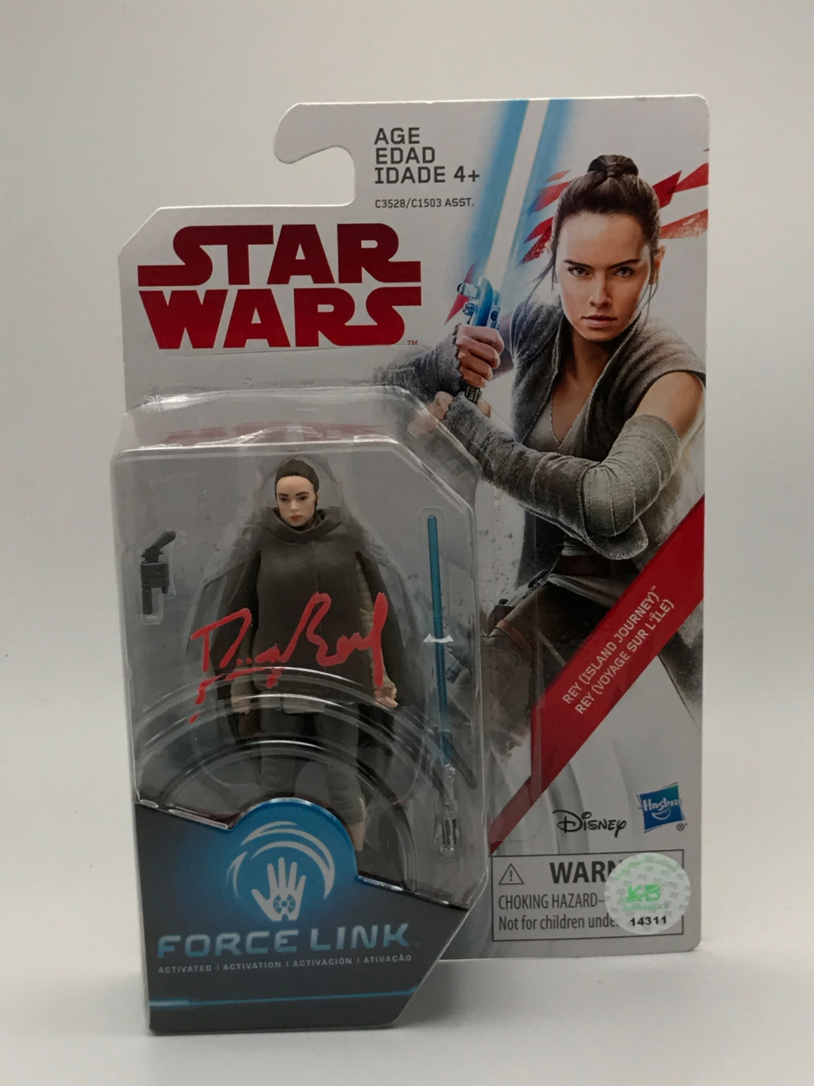 DAISY RIDLEY SIGNED REY STAR WARS ACTION FIGURE - KB COA: Prices are in Canadian Dollars