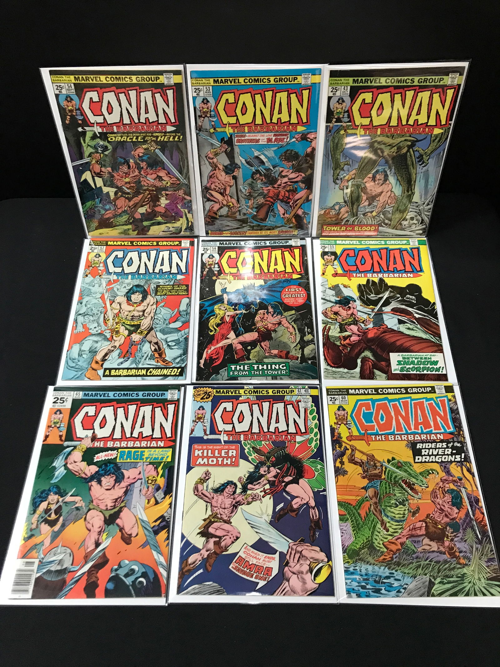 LOT OF 9 CONAN COMICS (MARVEL COMICS): Prices are in Canadian Dollars