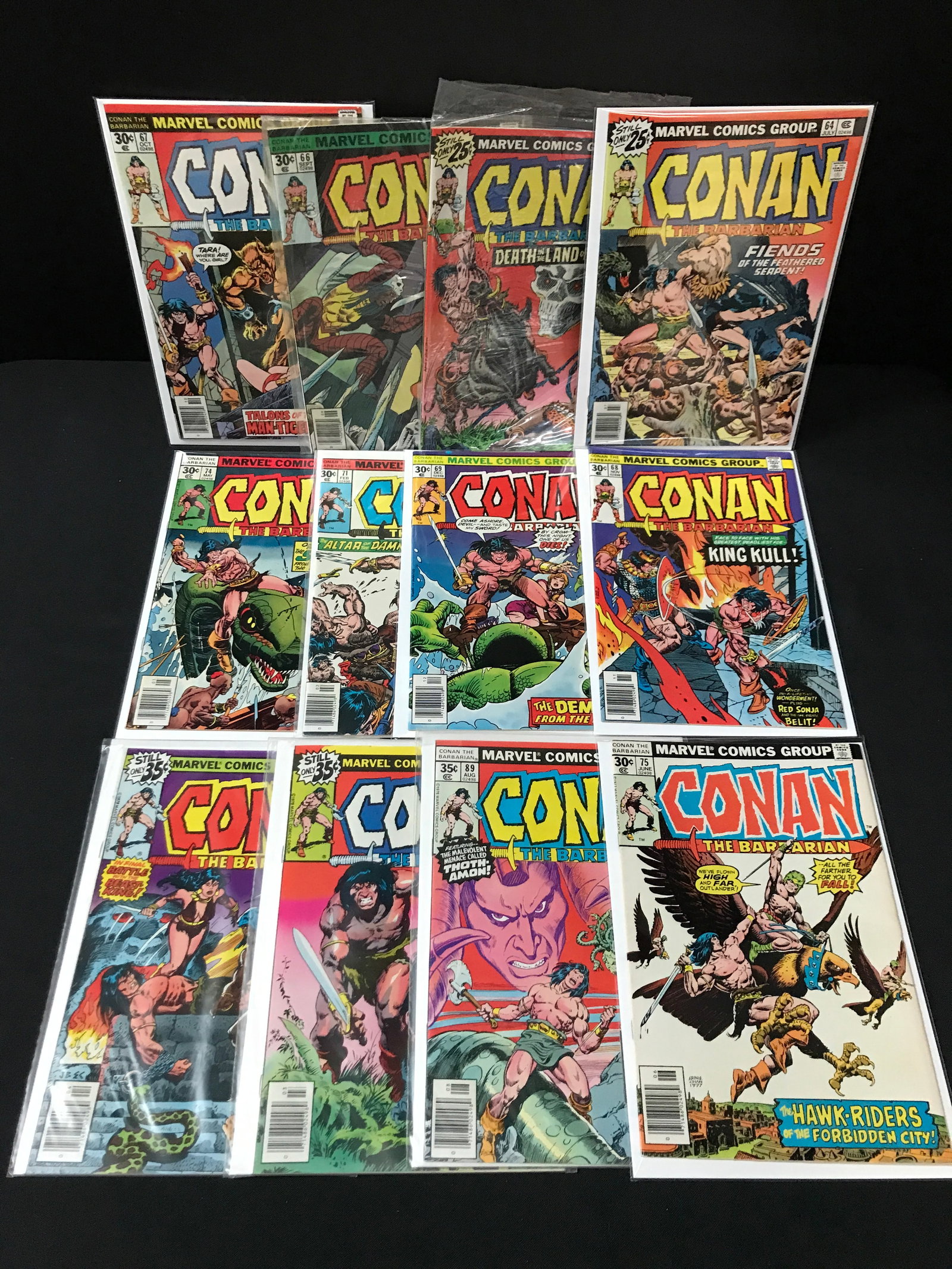 LOT OF 12 CONAN COMICS (MARVEL COMICS): Prices are in Canadian Dollars