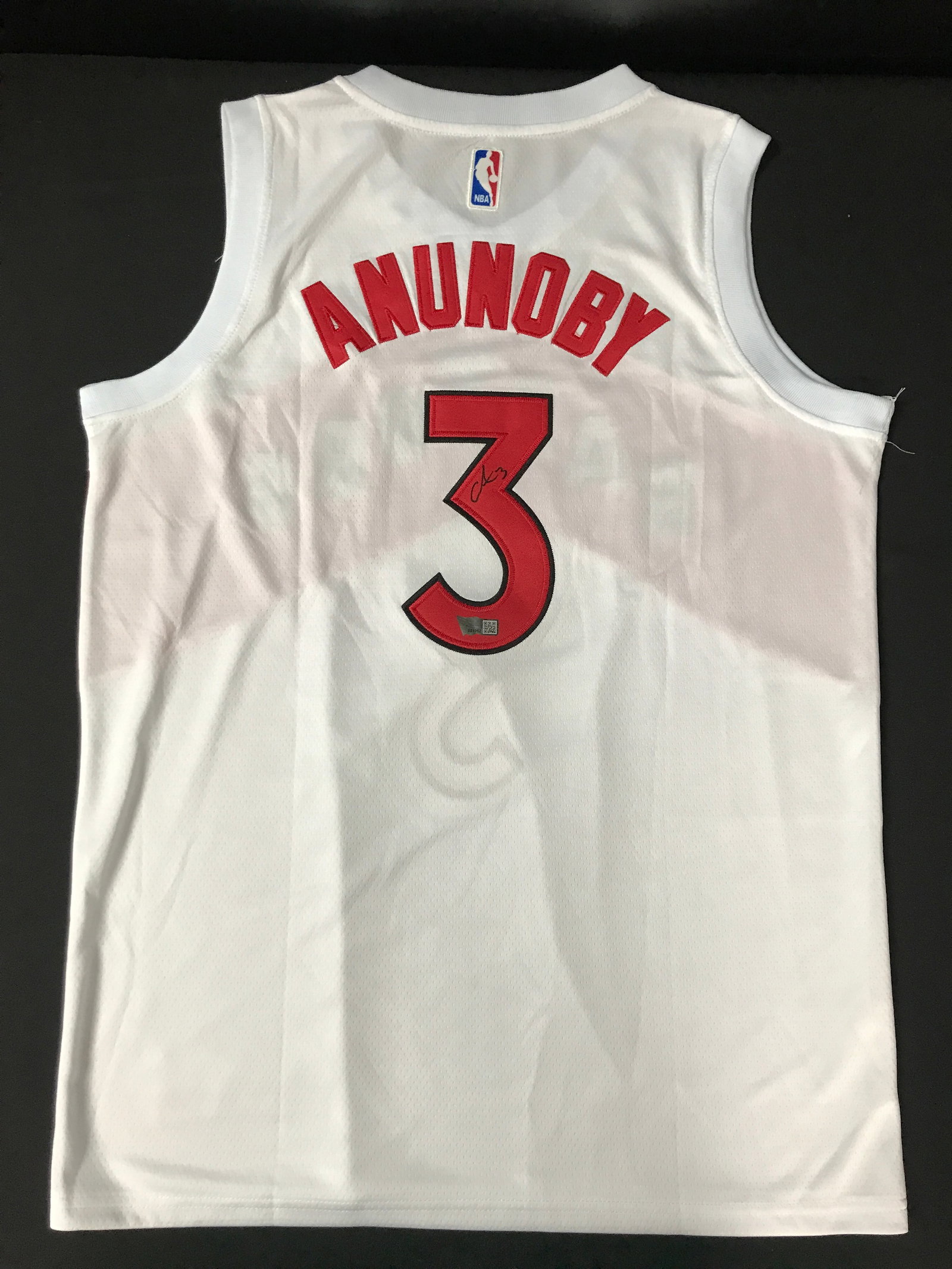 O.G ANUNOBY SIGNED TORONTO RAPTORS JERSEY - ACE COA: Prices are in Canadian dollars