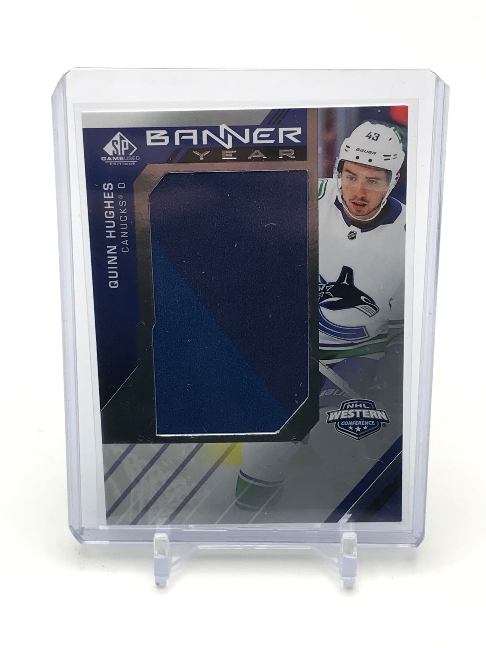 2021-22 SP QUINN HIUGHES GAME USED PATCH HOCKEY TRADING CARD (1 of 2)