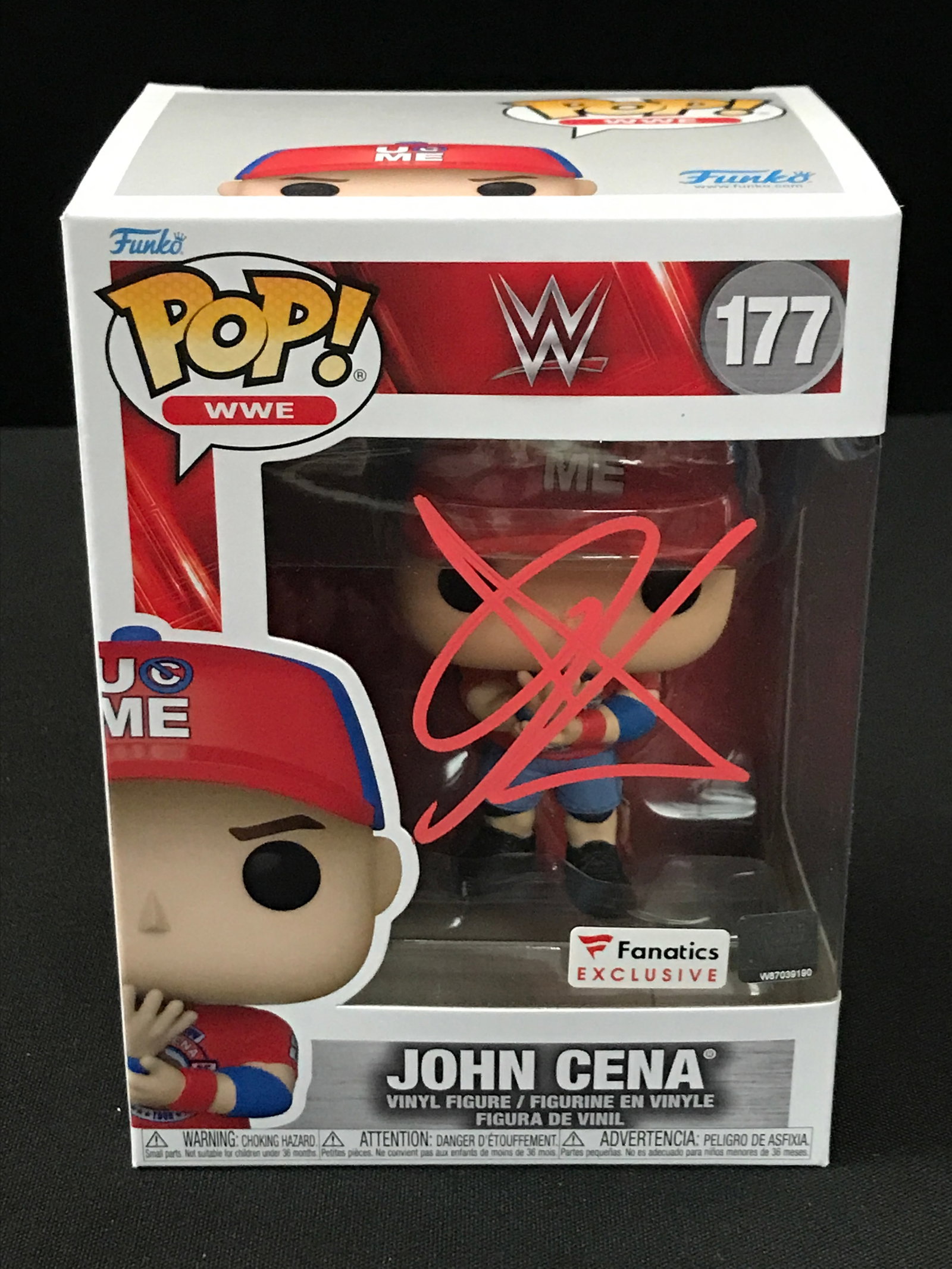 JOHN CENA SGINED WWE FUNKO POP - WWOC COA: Prices are in Canadian dollars