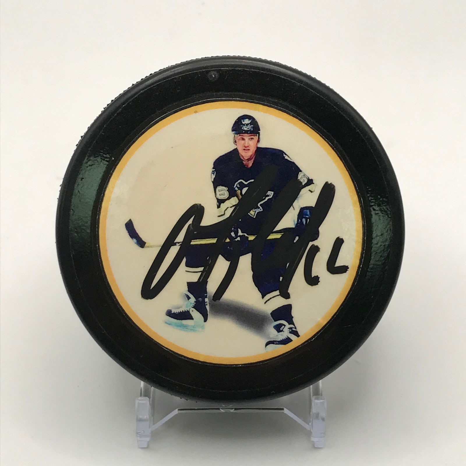 MARIO LEMIEUX SIGNED VINTAGE  PUCK ACE COA (1 of 1)