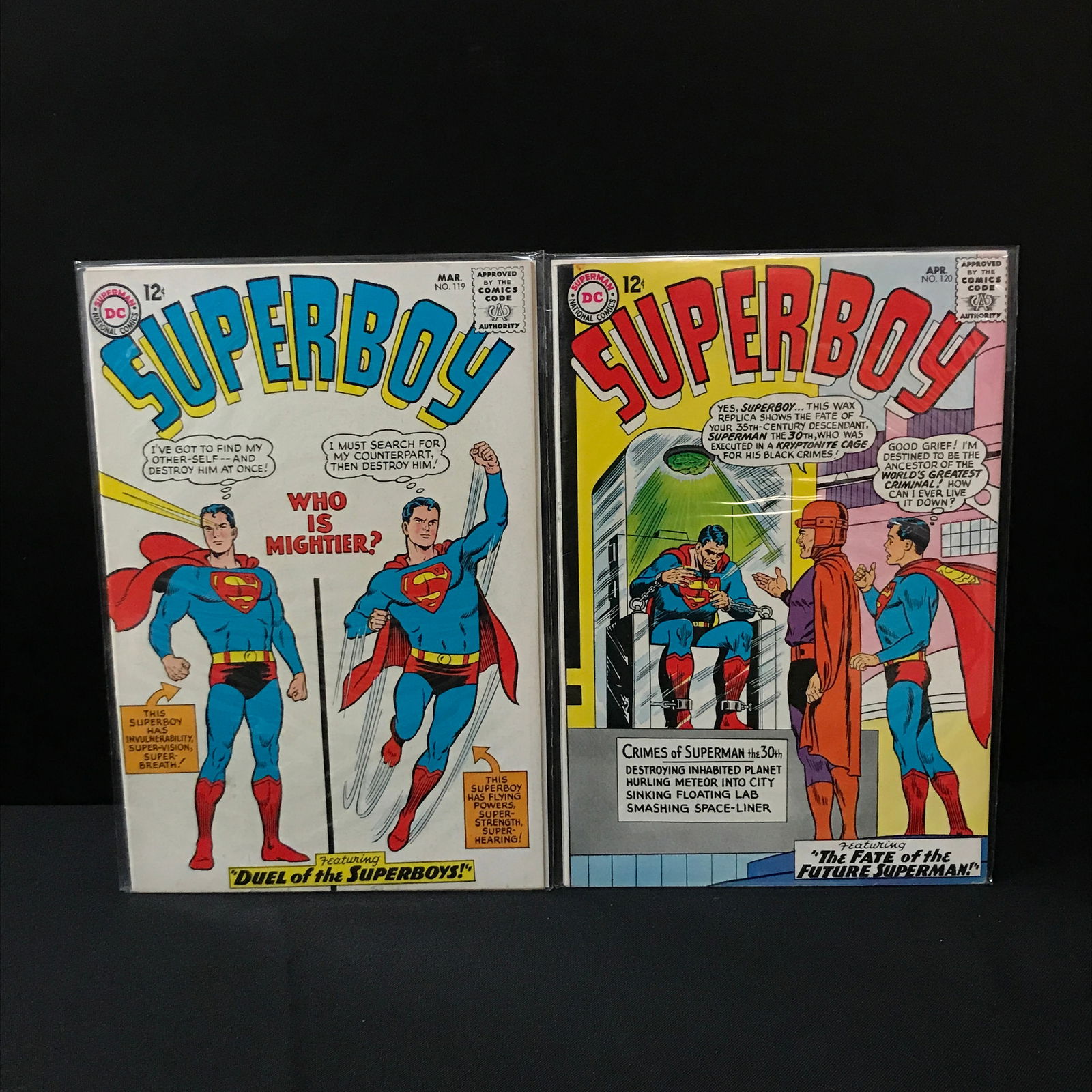 LOT OF 2 SILVER AGE SUPERBOY COMICS (DC COMICS) (1 of 1)