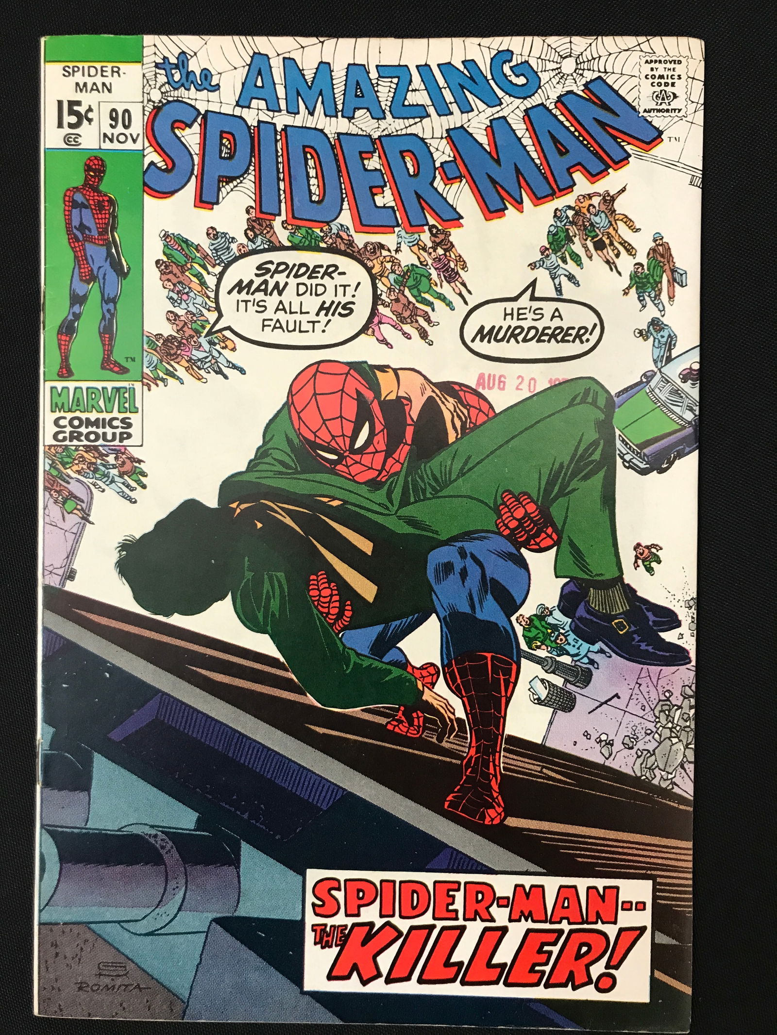 THE AMAZING SPIDERMAN #90 - MARVEL COMICS: Prices are in Canadian dollars