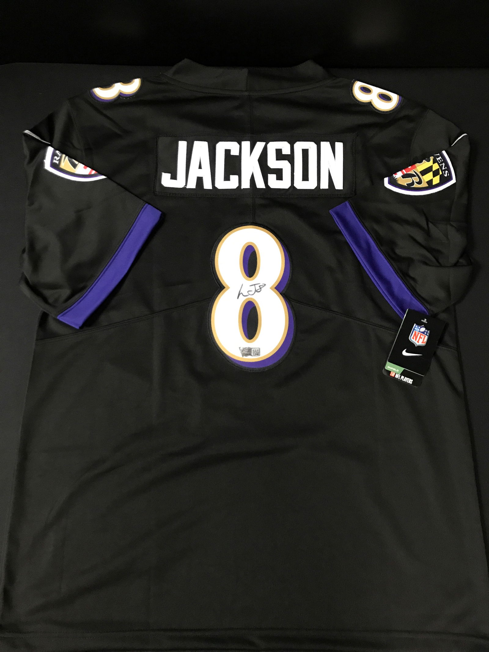 LAMAR JACKSON SIGNED Baltimore Ravens FOOTBALL JERSEY - ACE COA (1 of 2)