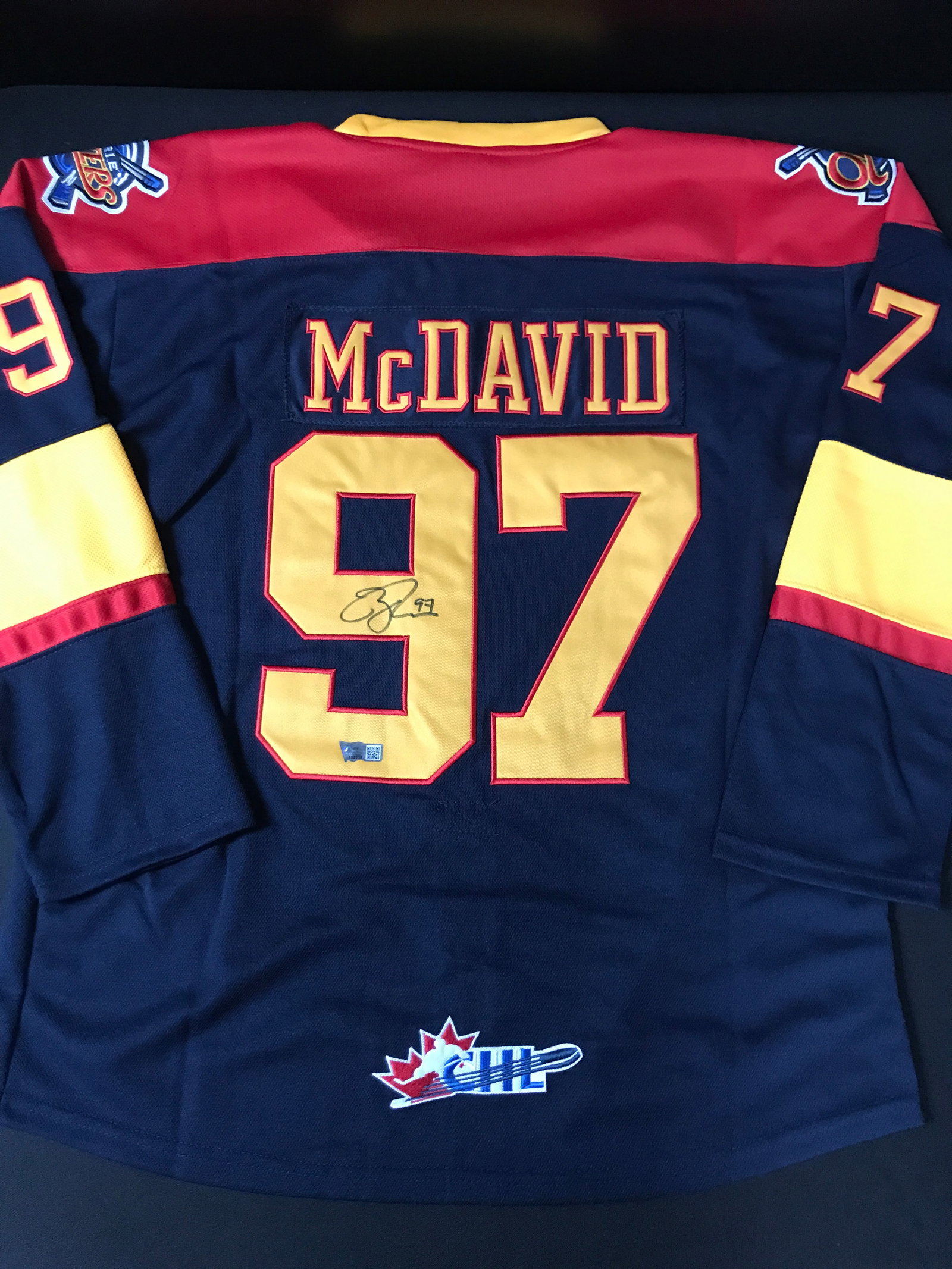 CONNOR MCDAVID SIGNED EERIE OTTERS HOCKEY JERSEY - ACE COA: Prices are in Canadian dollars