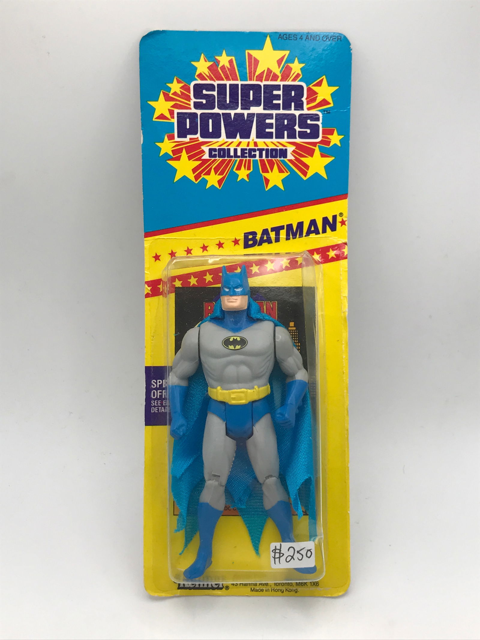 VINTAGE MINT ON CARD SUPER POWERS COLLECTION BATMAN ACTION FIGURE IN ORIGINAL PACKAGING (1 of 2)