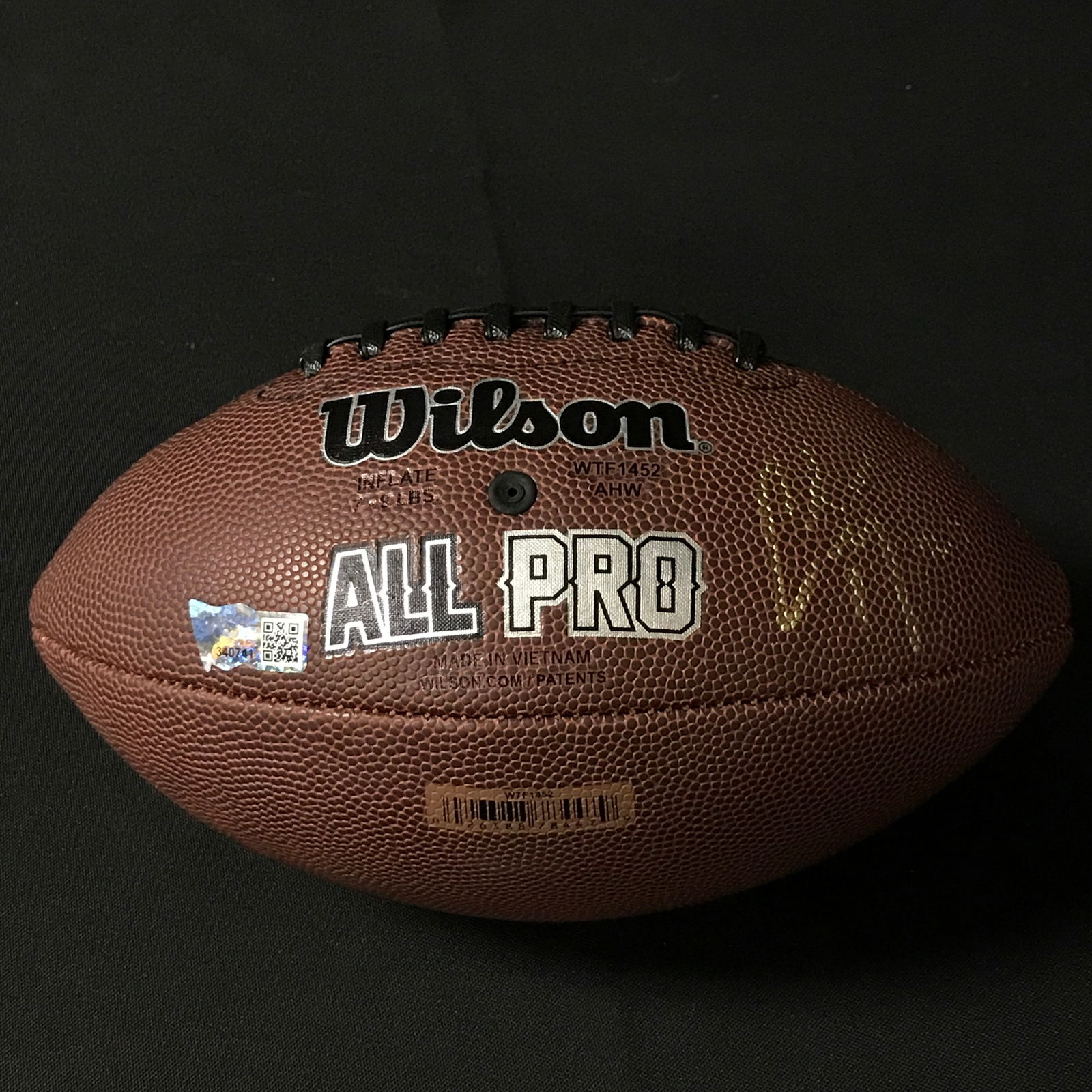 CHRISTIAN MCCAFFREY SIGNED WILSON FOOTBALL (aCE COA) (1 of 1)